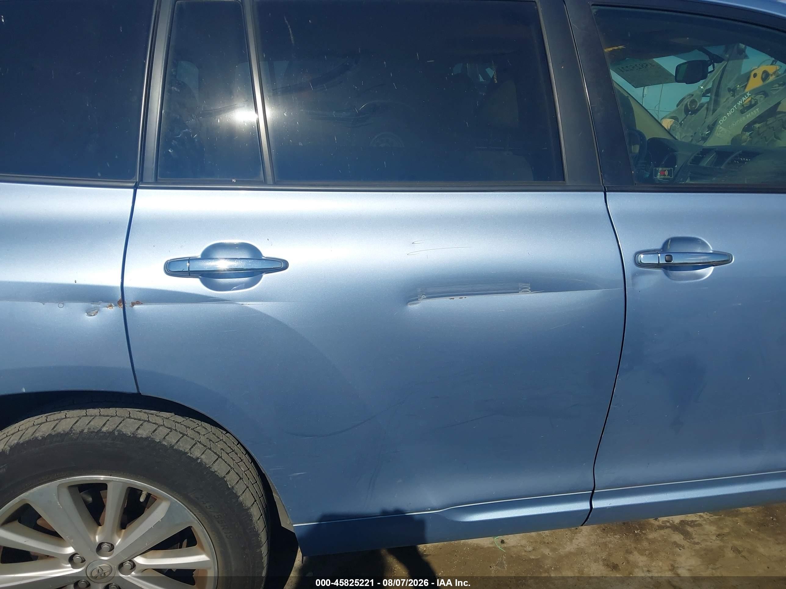 2008 Toyota Highlander Hybrid Limited Light Blue vin: JTEEW44A482009228