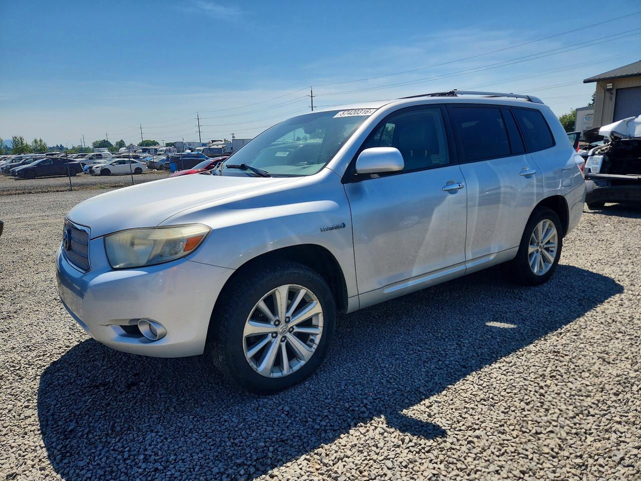 2008 Toyota Highlander Hybrid Limited Silver vin: JTEEW44A482013618