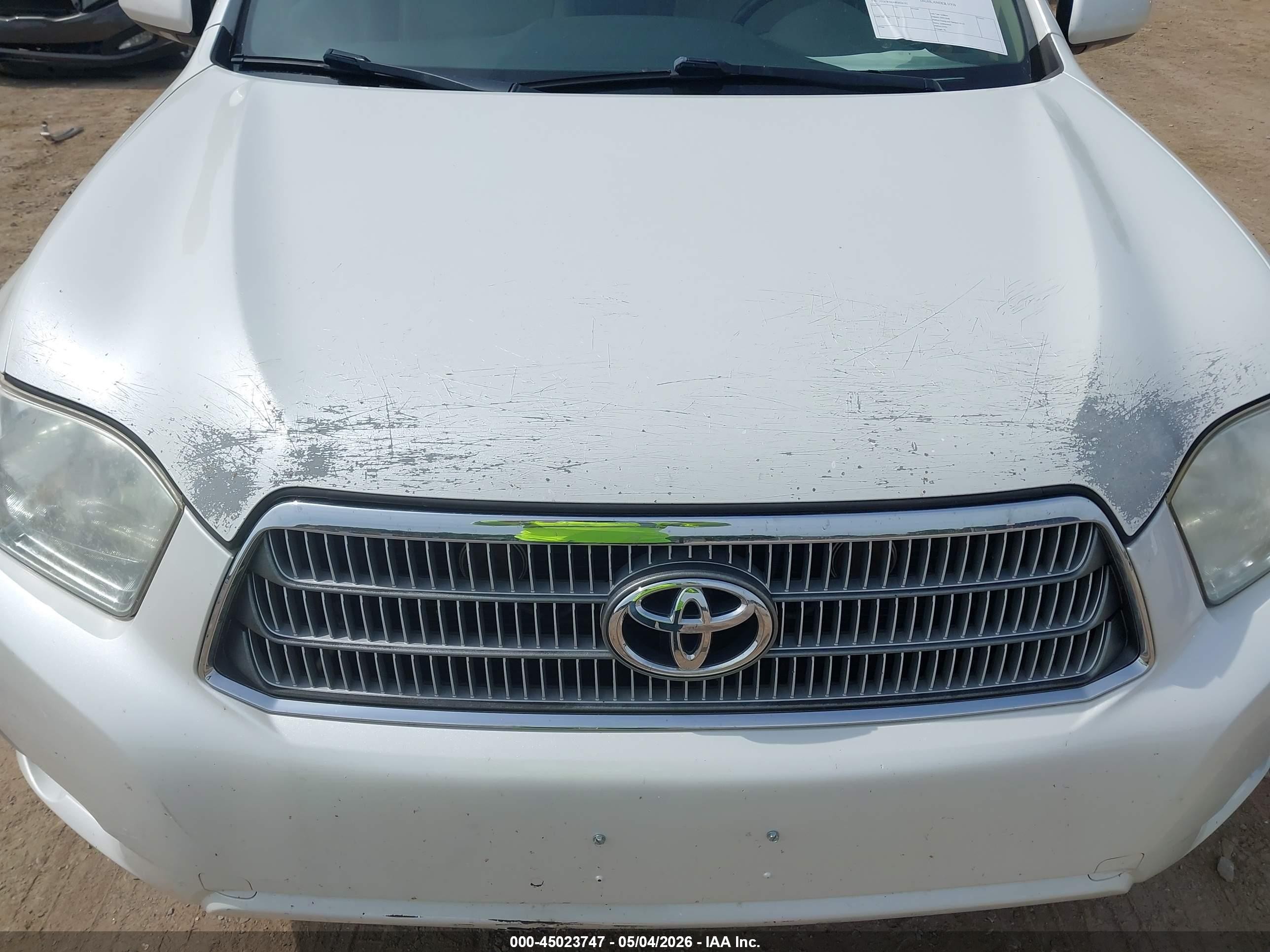 2009 Toyota Highlander Hybrid Limited White vin: JTEEW44A492026192