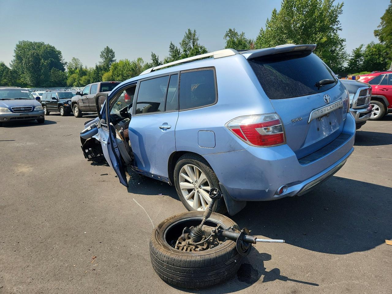 2008 Toyota Highlander Hybrid Limited Синий vin: JTEEW44A582007178
