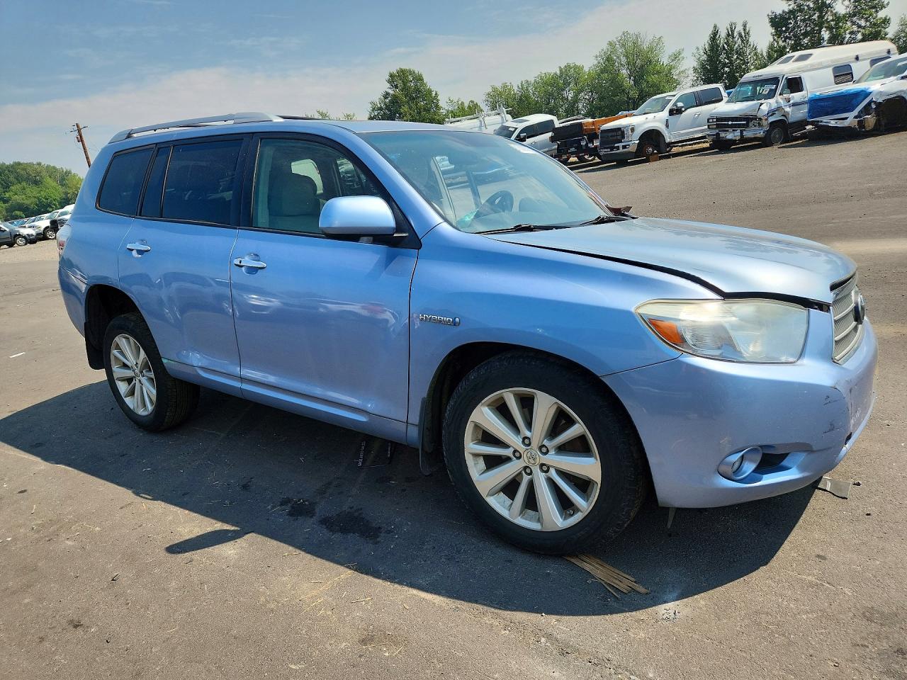 2008 Toyota Highlander Hybrid Limited Синий vin: JTEEW44A582007178