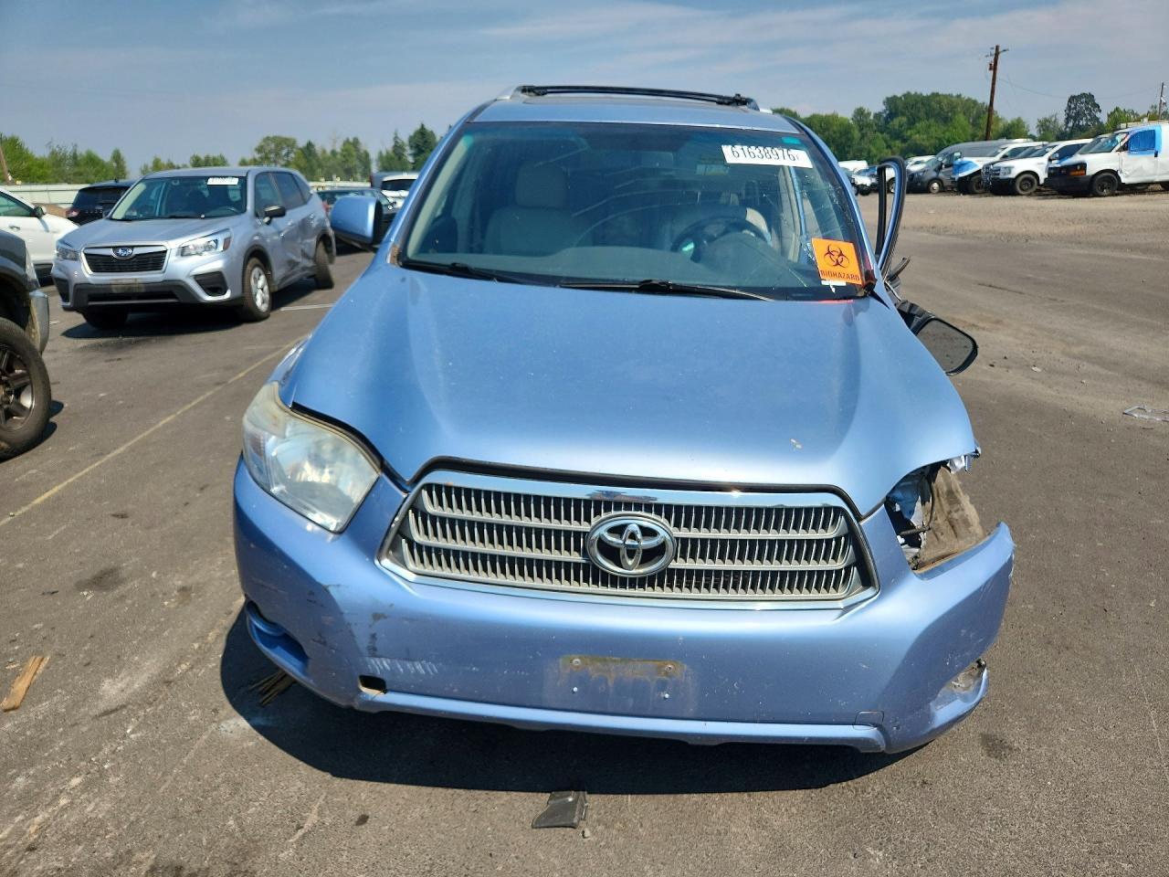 2008 Toyota Highlander Hybrid Limited Синий vin: JTEEW44A582007178