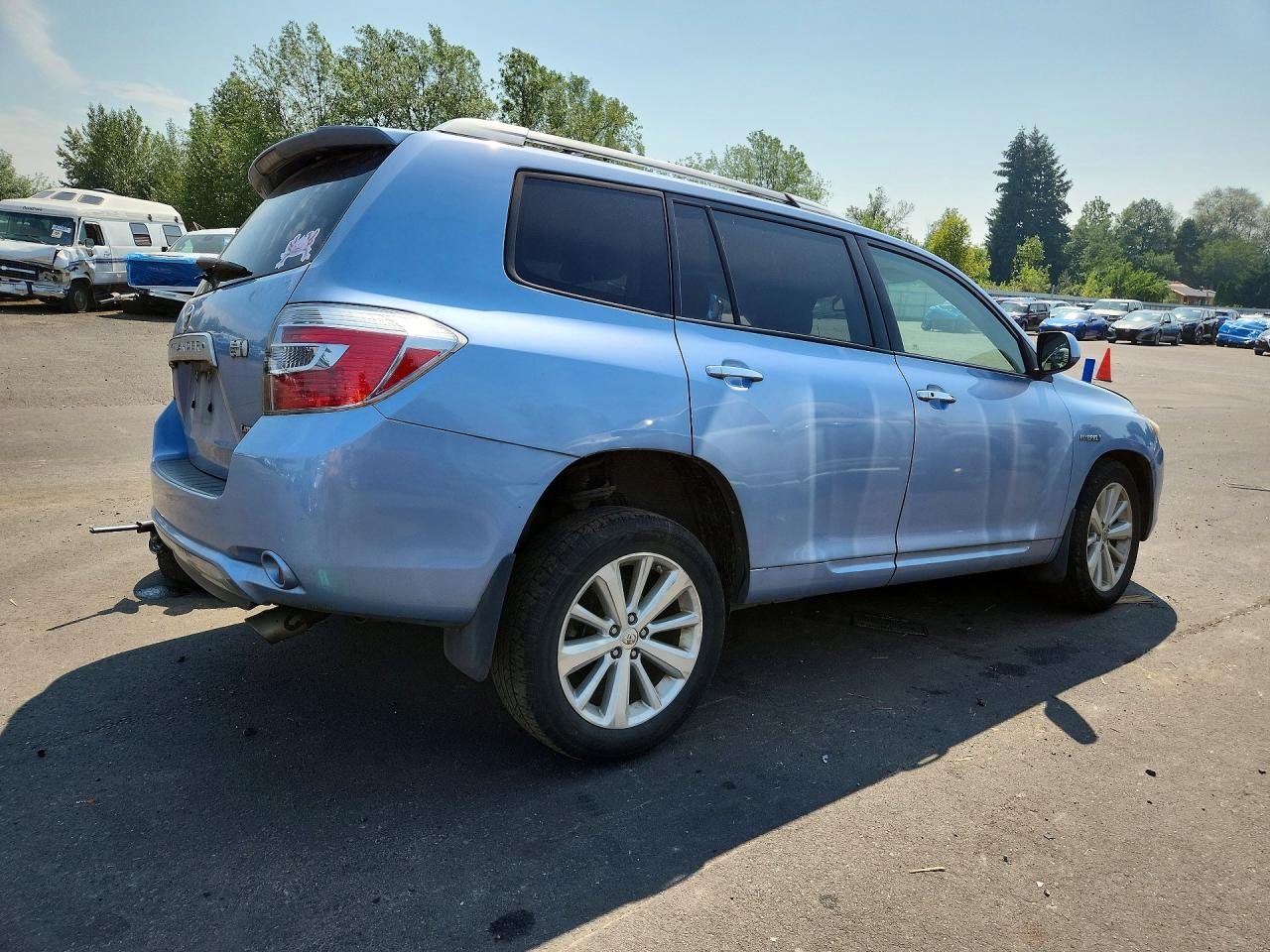 2008 Toyota Highlander Hybrid Limited Синий vin: JTEEW44A582007178
