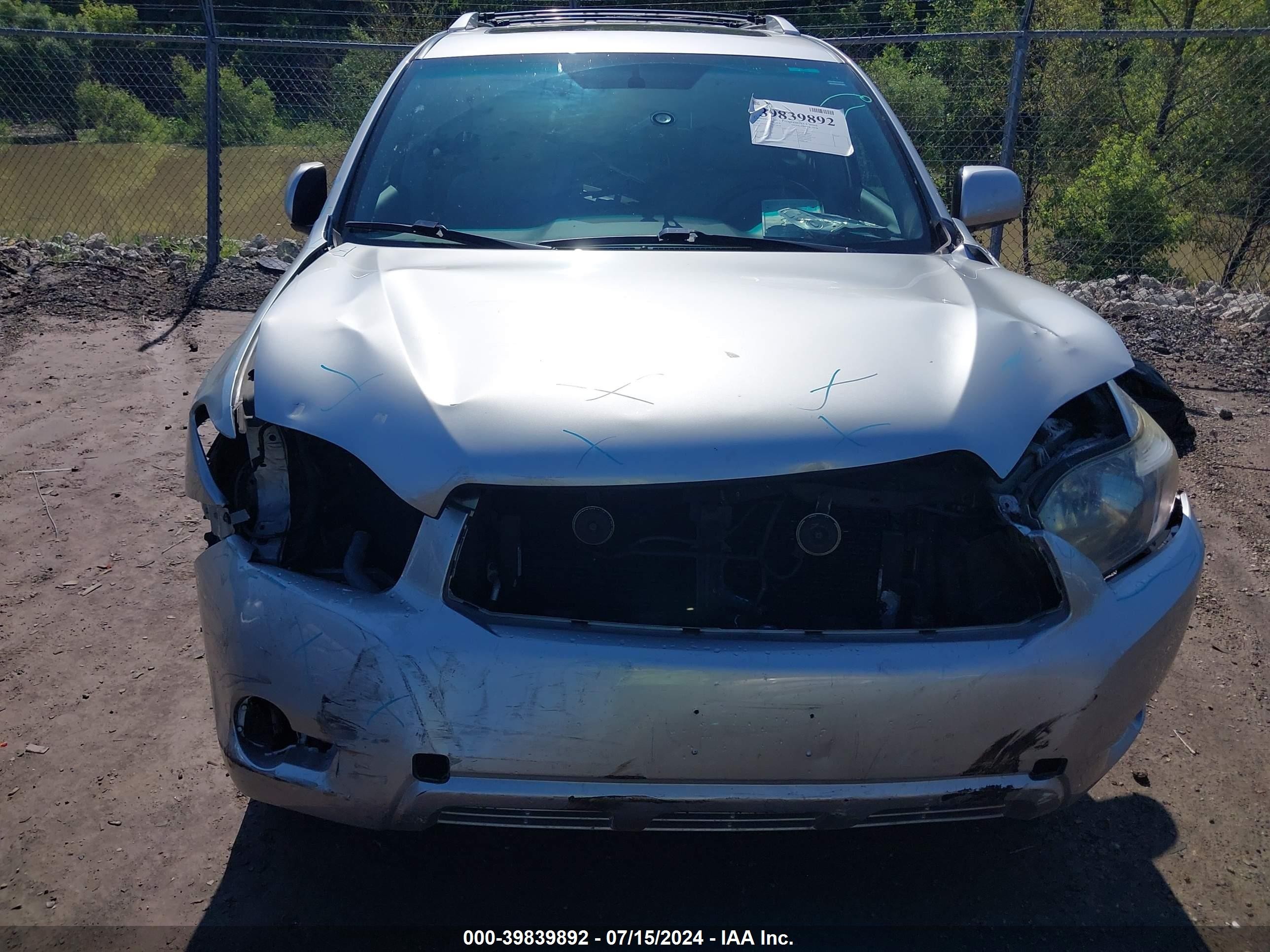 2009 Toyota Highlander Hybrid Limited Silver vin: JTEEW44A592026640