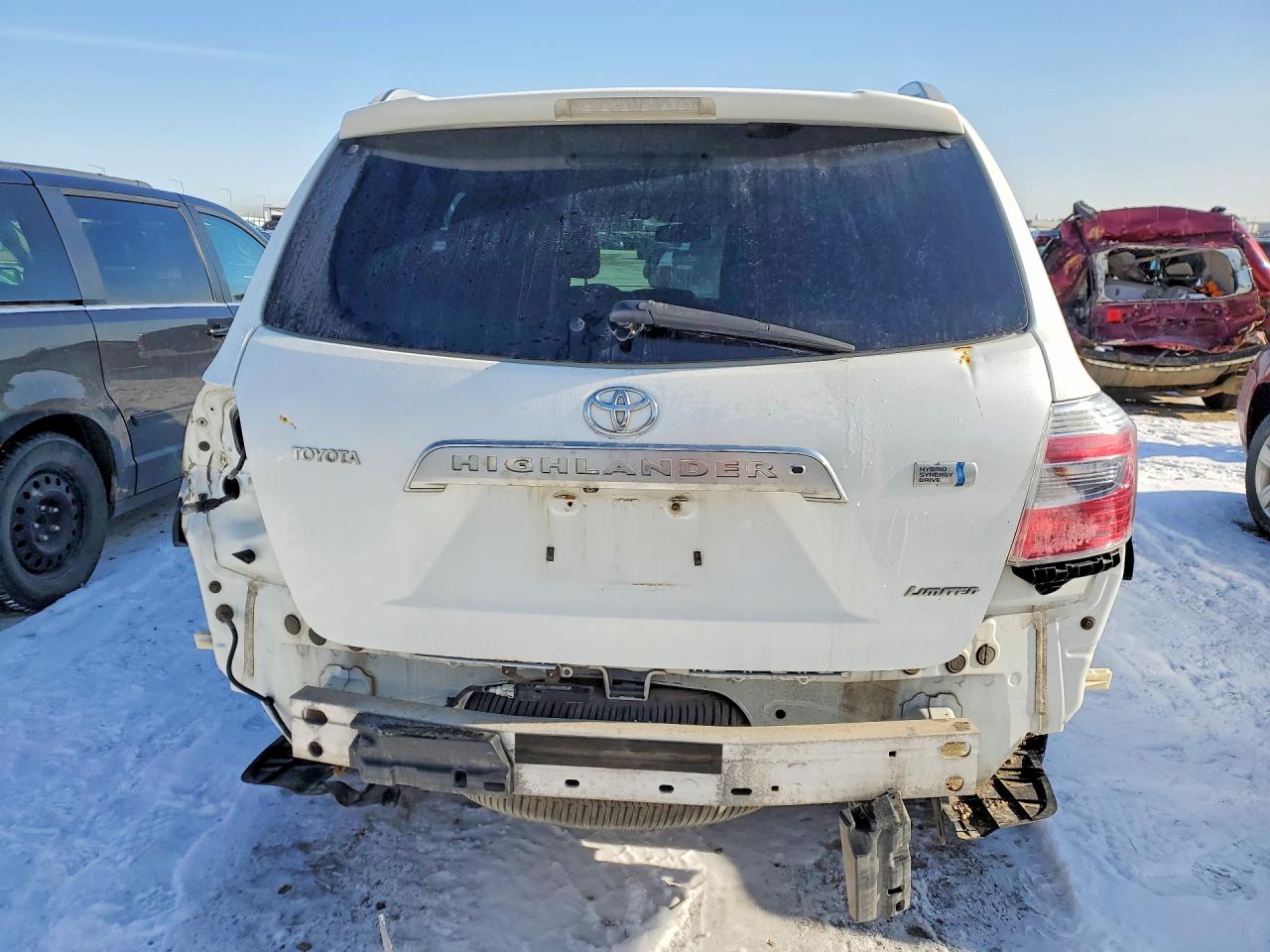 2009 Toyota Highlander Hybrid Limited White vin: JTEEW44A592027576