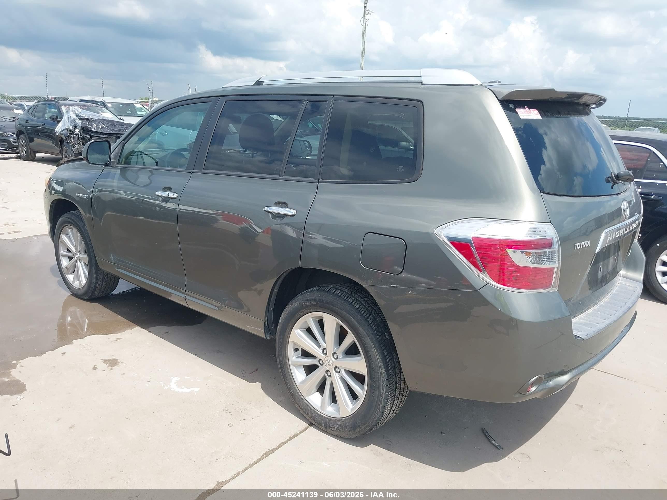 2009 Toyota Highlander Hybrid Limited Green vin: JTEEW44A592034396