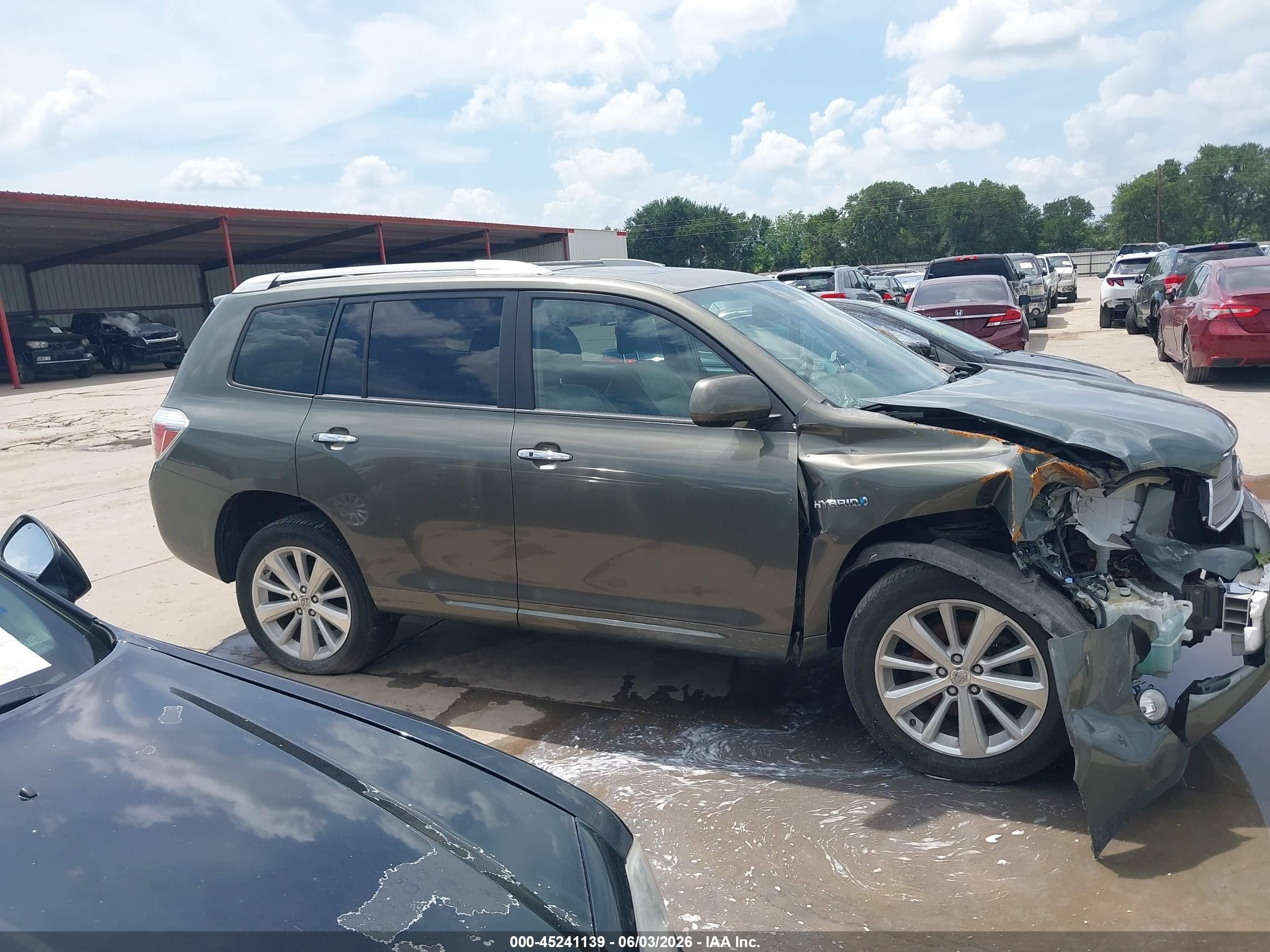 2009 Toyota Highlander Hybrid Limited Green vin: JTEEW44A592034396
