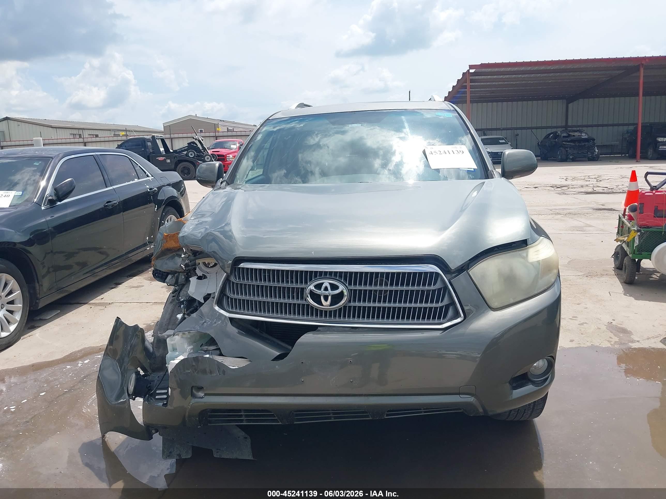 2009 Toyota Highlander Hybrid Limited Green vin: JTEEW44A592034396