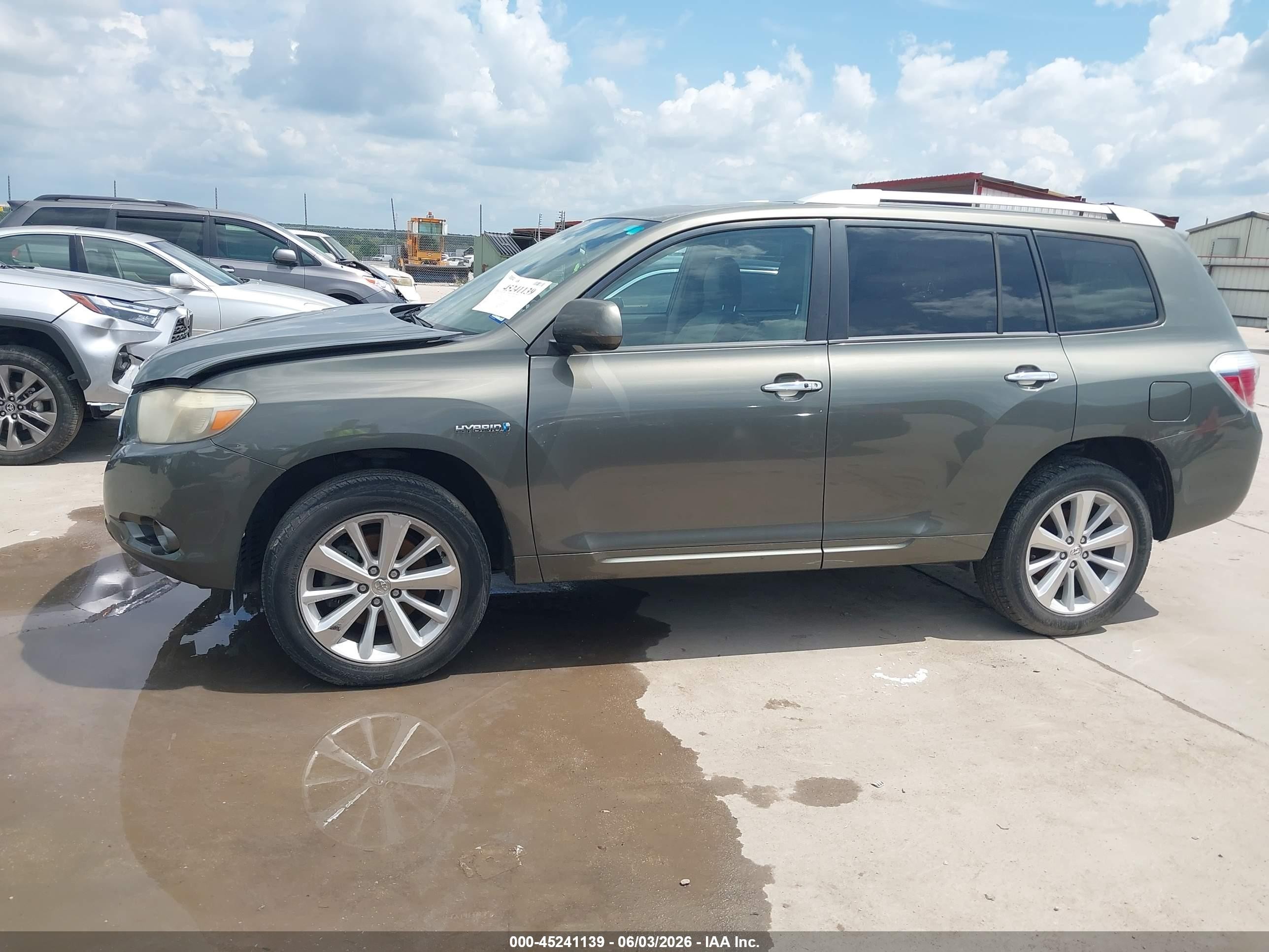 2009 Toyota Highlander Hybrid Limited Green vin: JTEEW44A592034396