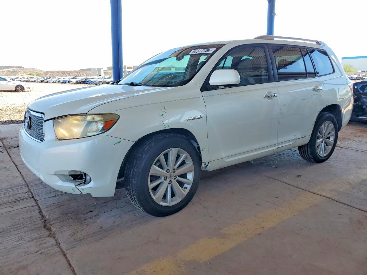 2009 Toyota Highlander Hybrid Limited White vin: JTEEW44A692031183