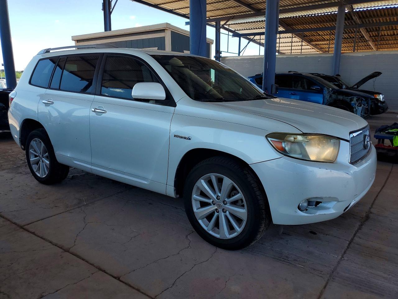 2009 Toyota Highlander Hybrid Limited White vin: JTEEW44A692031183