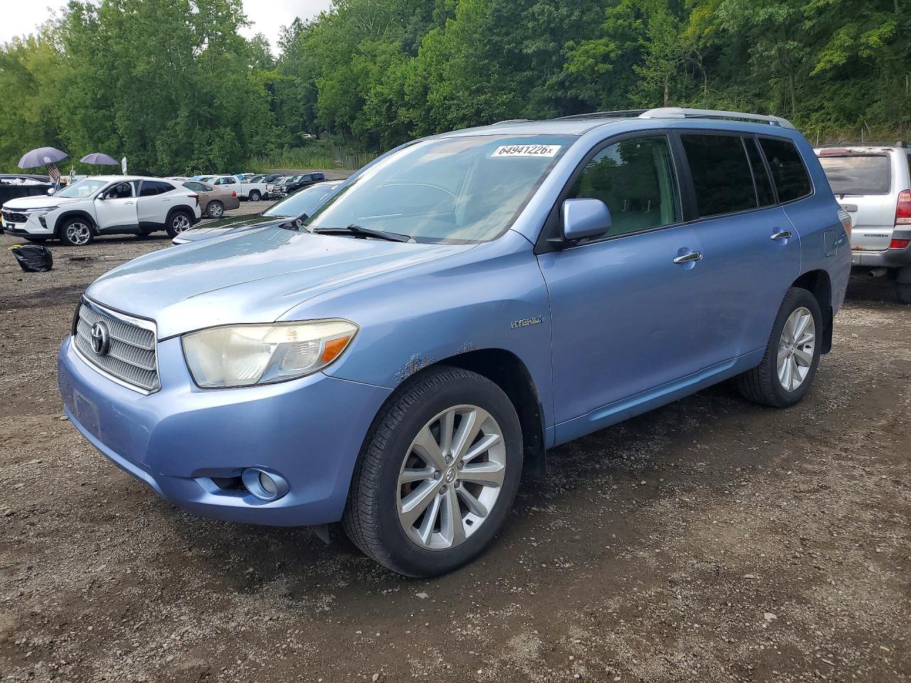 2008 Toyota Highlander Hybrid Limited Blue vin: JTEEW44A782005691