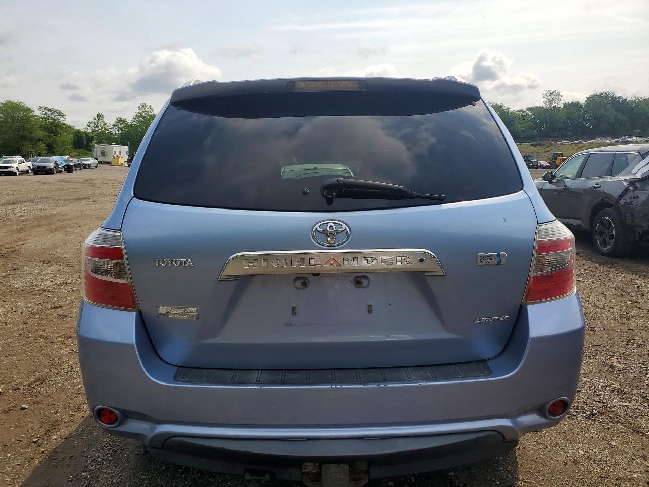 2008 Toyota Highlander Hybrid Limited Blue vin: JTEEW44A782005691