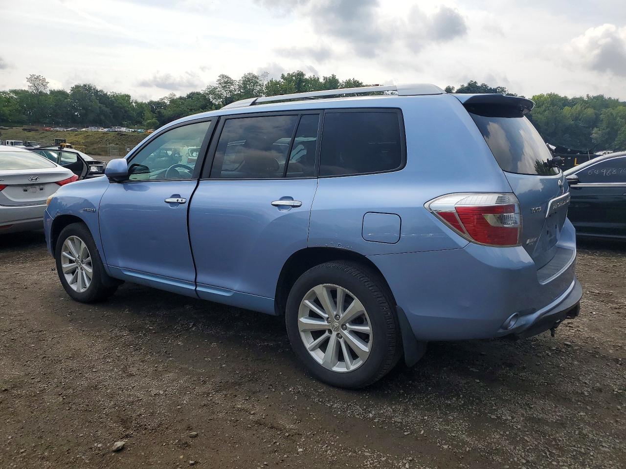 2008 Toyota Highlander Hybrid Limited Blue vin: JTEEW44A782005691