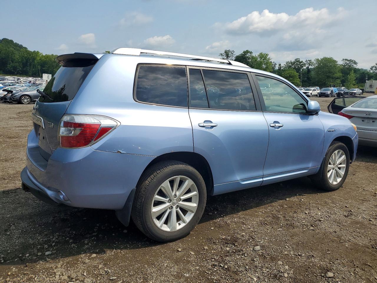 2008 Toyota Highlander Hybrid Limited Blue vin: JTEEW44A782005691