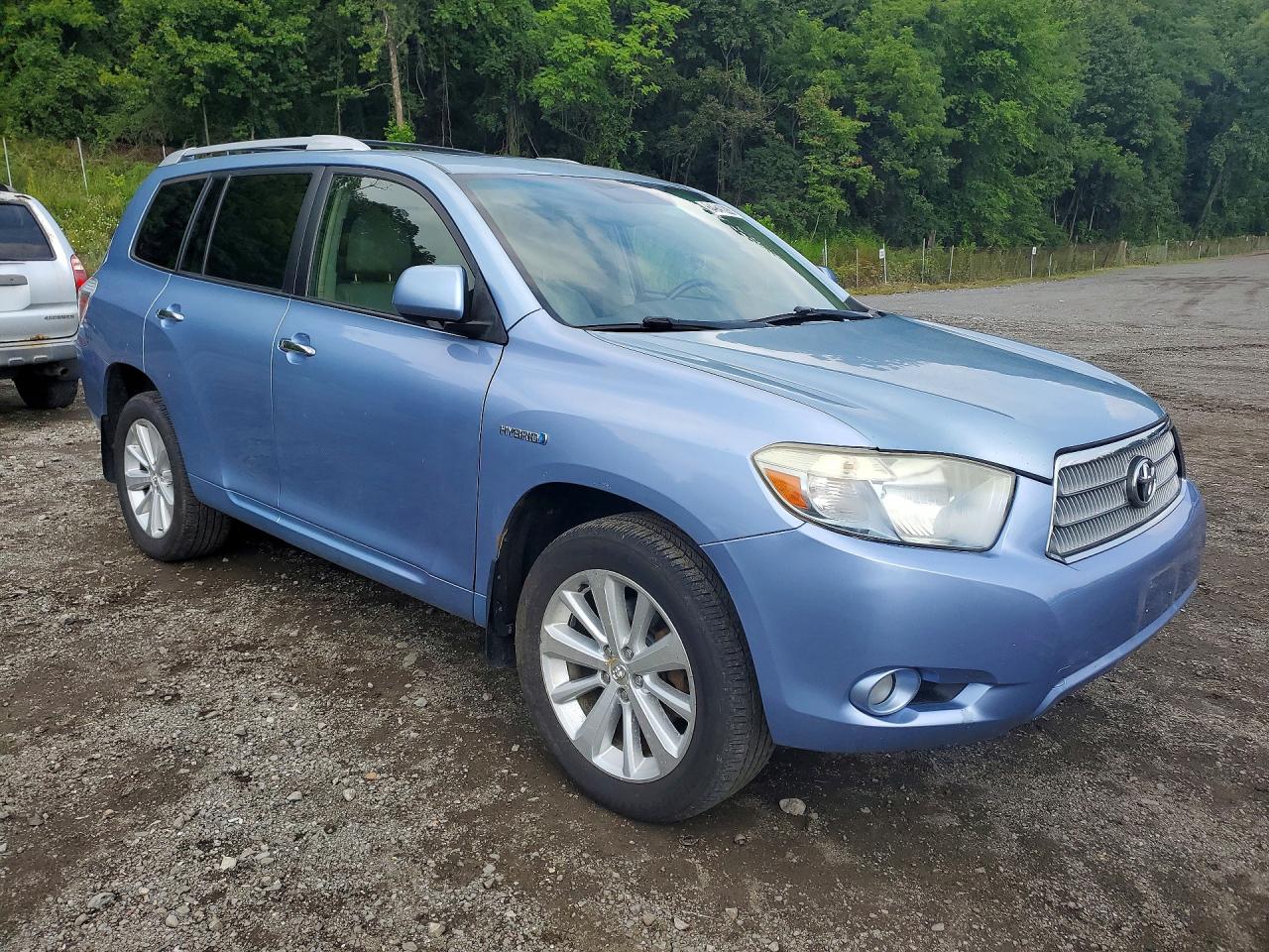 2008 Toyota Highlander Hybrid Limited Blue vin: JTEEW44A782005691