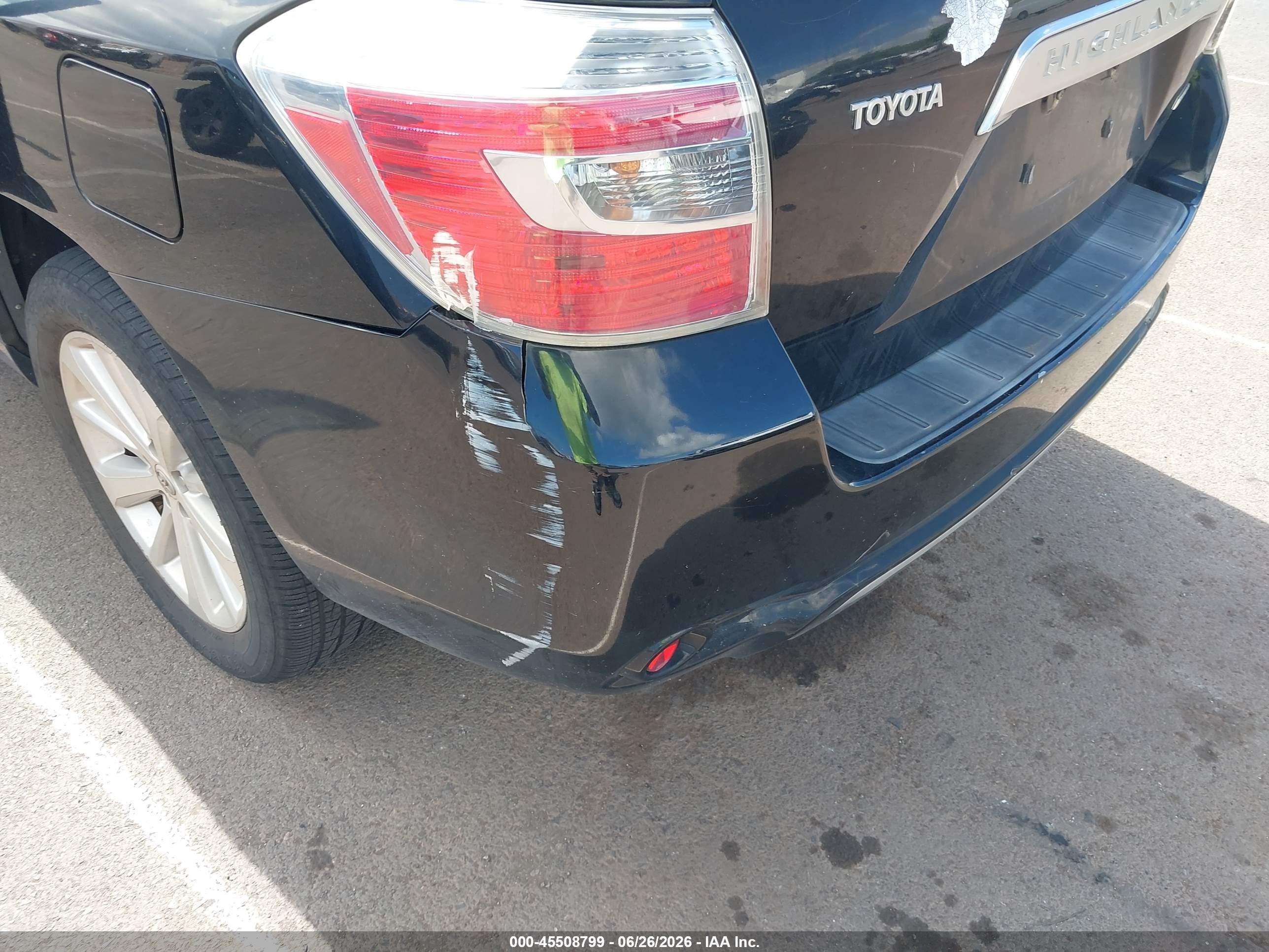 2008 Toyota Highlander Hybrid Limited Черный vin: JTEEW44A782005965