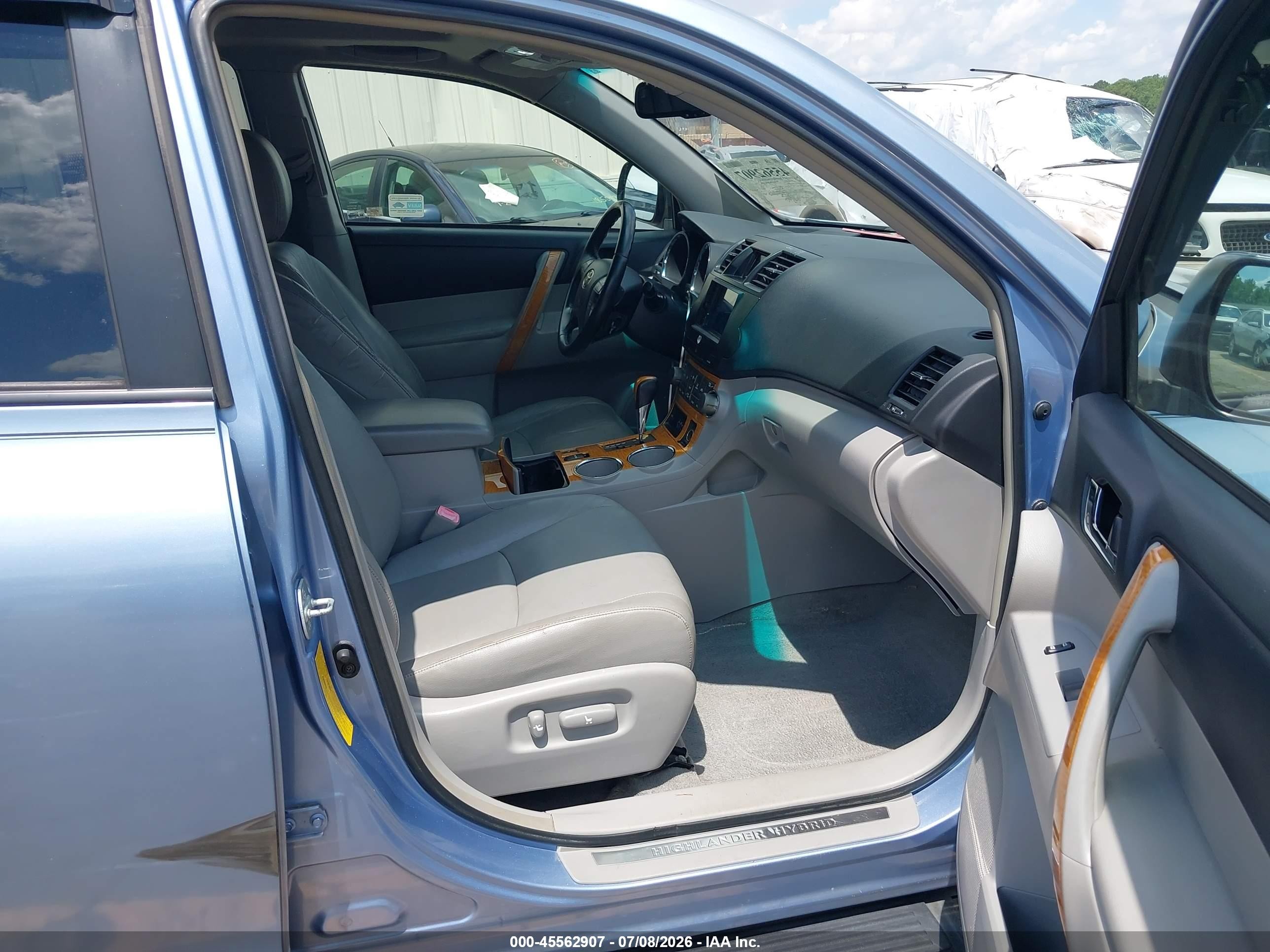 2008 Toyota Highlander Hybrid Limited Blue vin: JTEEW44A782012219
