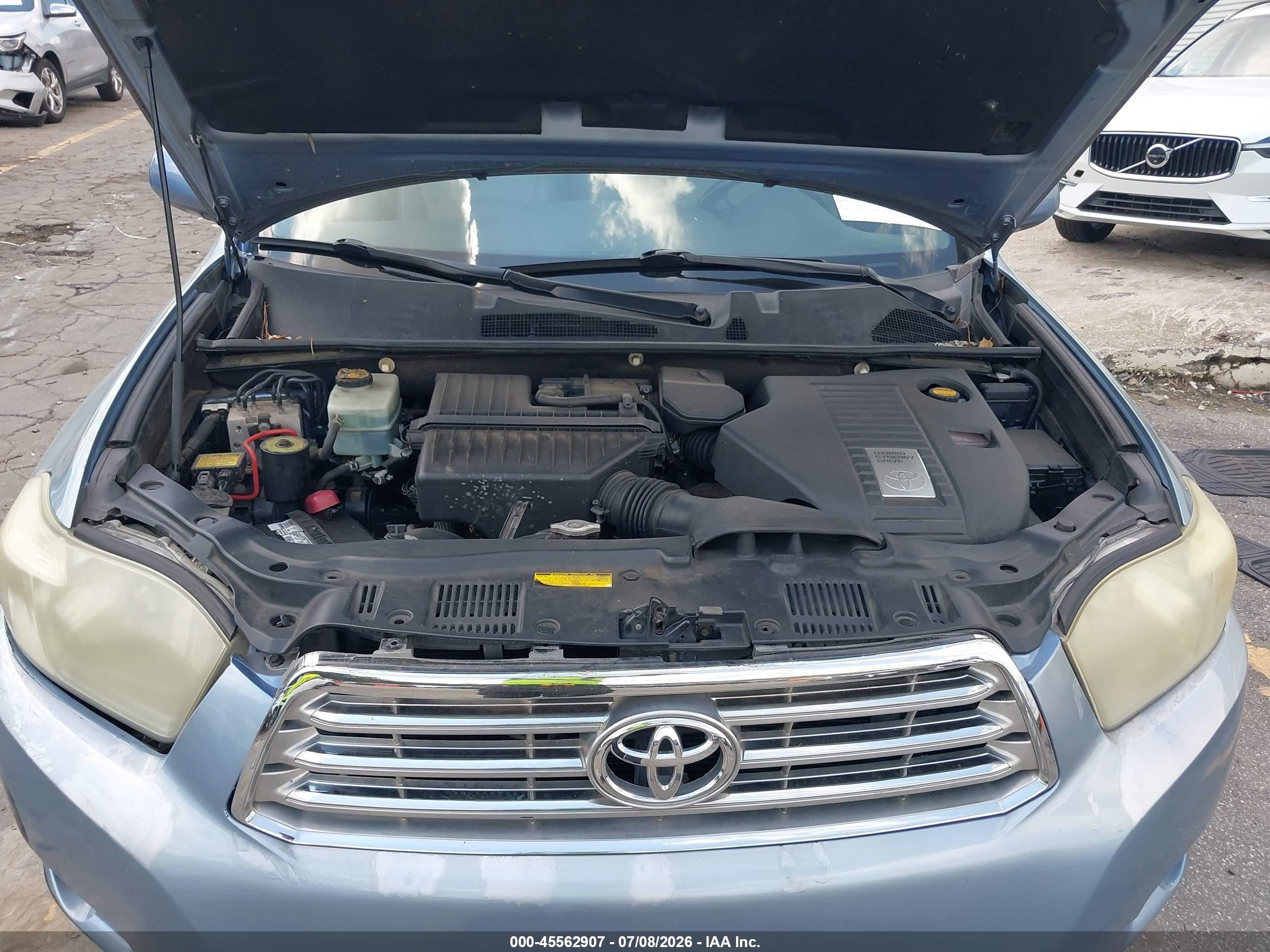 2008 Toyota Highlander Hybrid Limited Blue vin: JTEEW44A782012219
