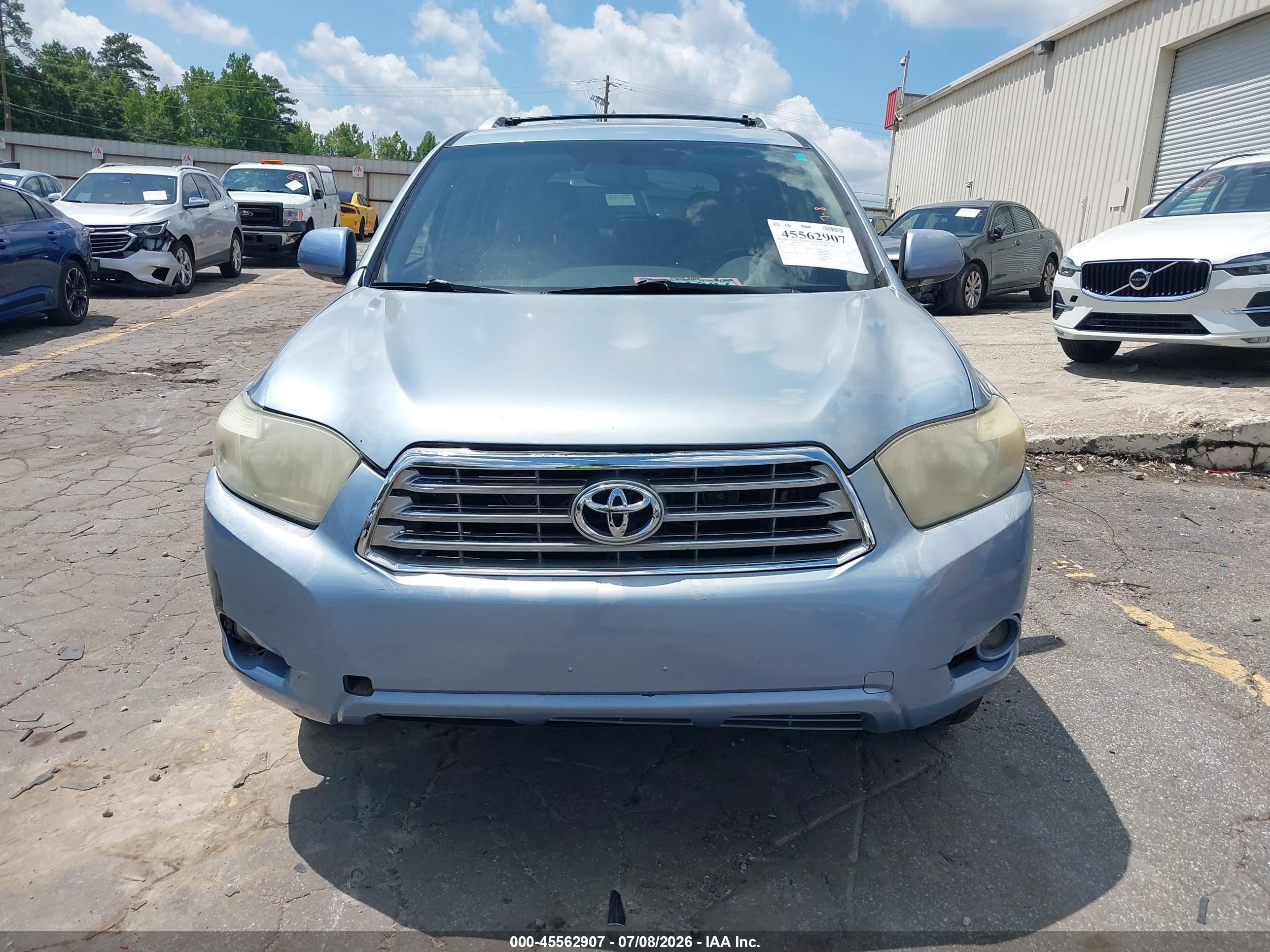 2008 Toyota Highlander Hybrid Limited Blue vin: JTEEW44A782012219