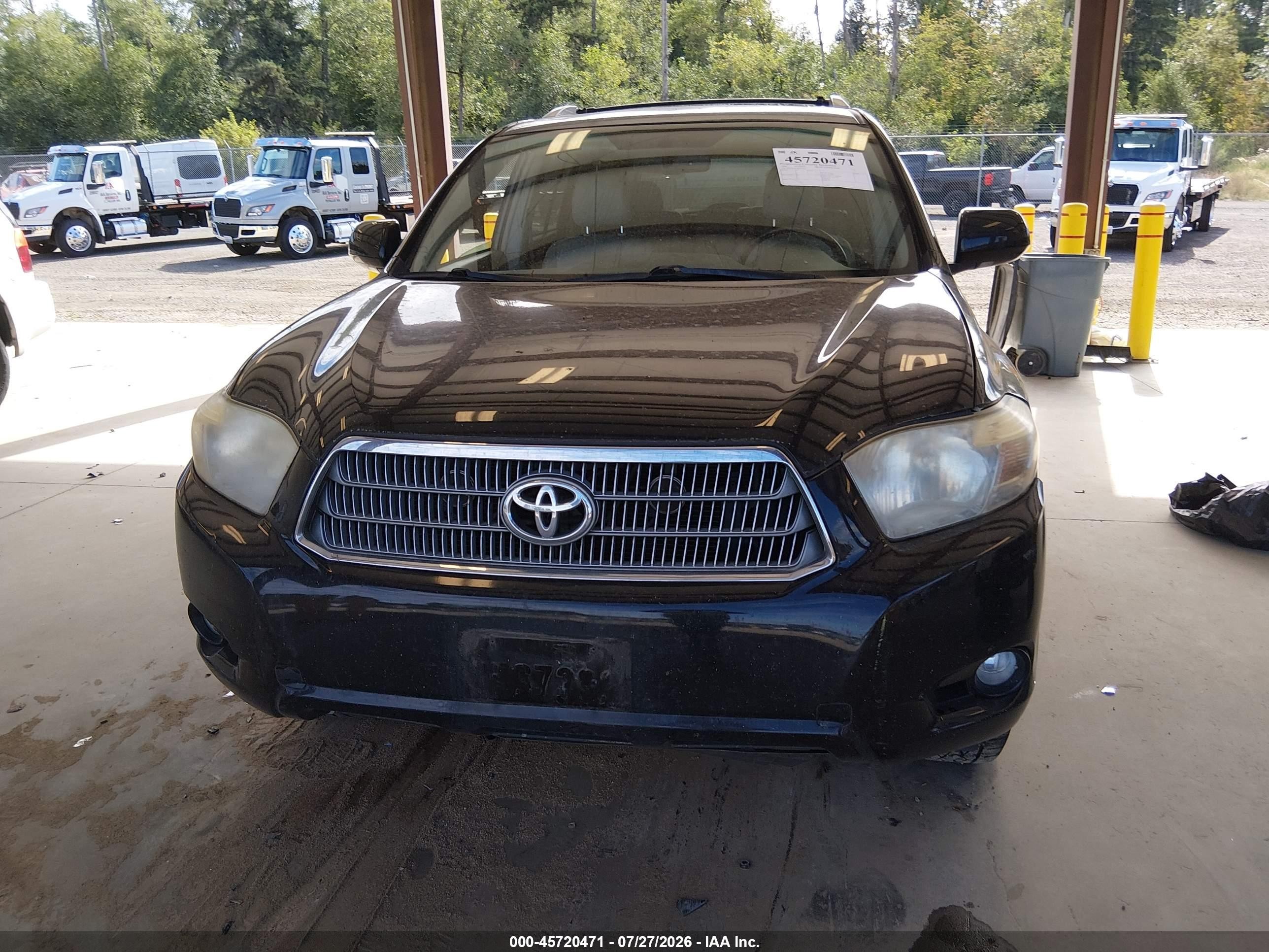 2008 Toyota Highlander Hybrid Limited Черный vin: JTEEW44A782014939