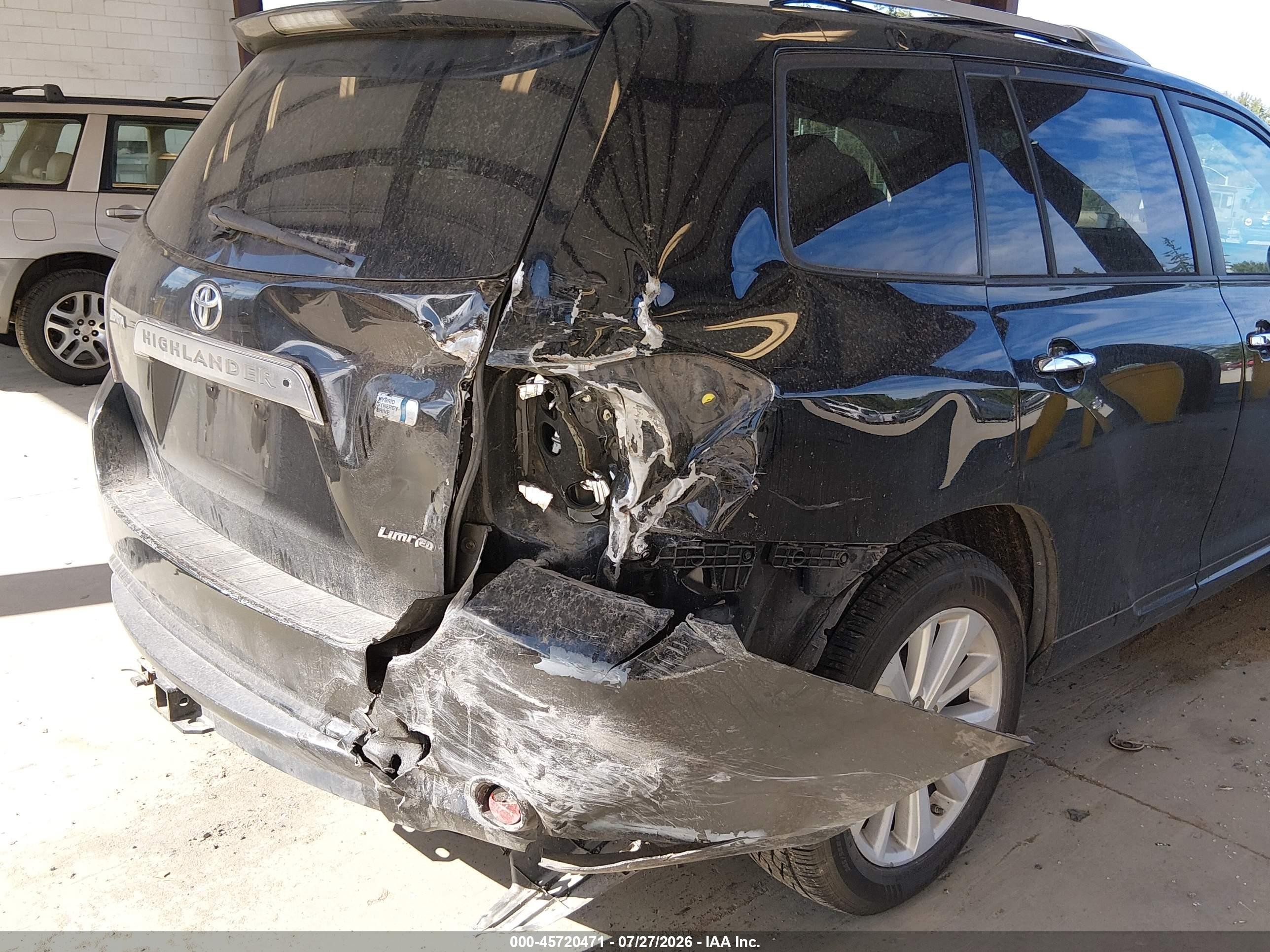 2008 Toyota Highlander Hybrid Limited Черный vin: JTEEW44A782014939