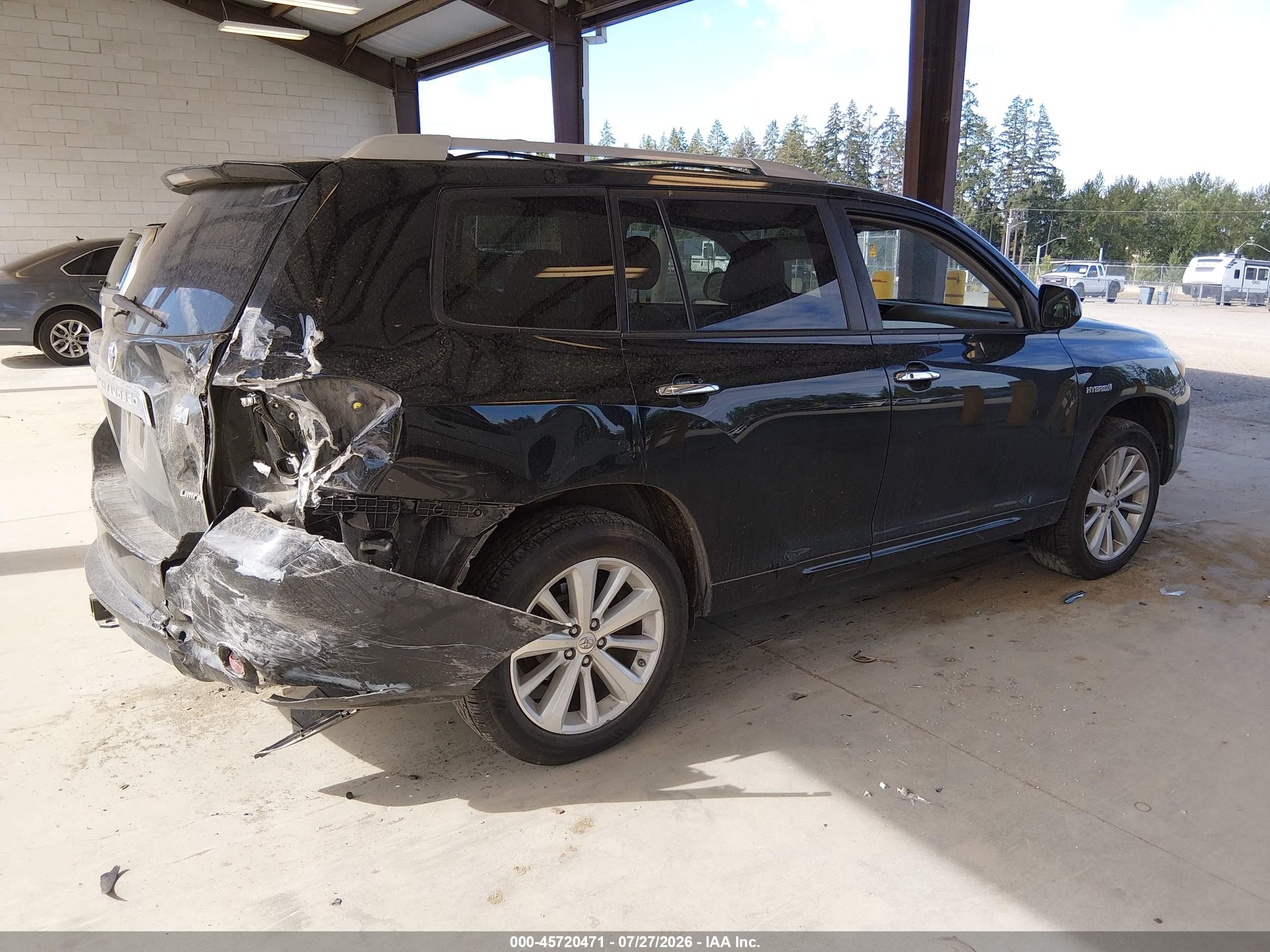 2008 Toyota Highlander Hybrid Limited Черный vin: JTEEW44A782014939