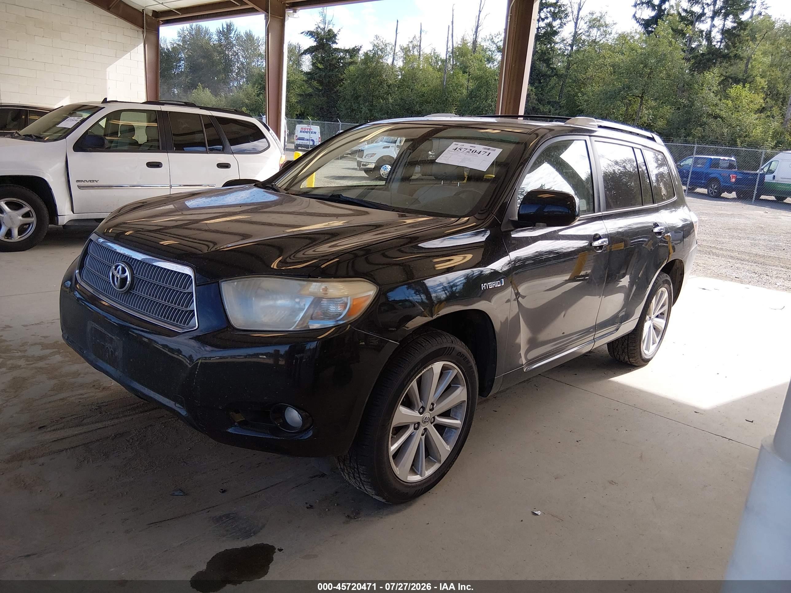 2008 Toyota Highlander Hybrid Limited Черный vin: JTEEW44A782014939