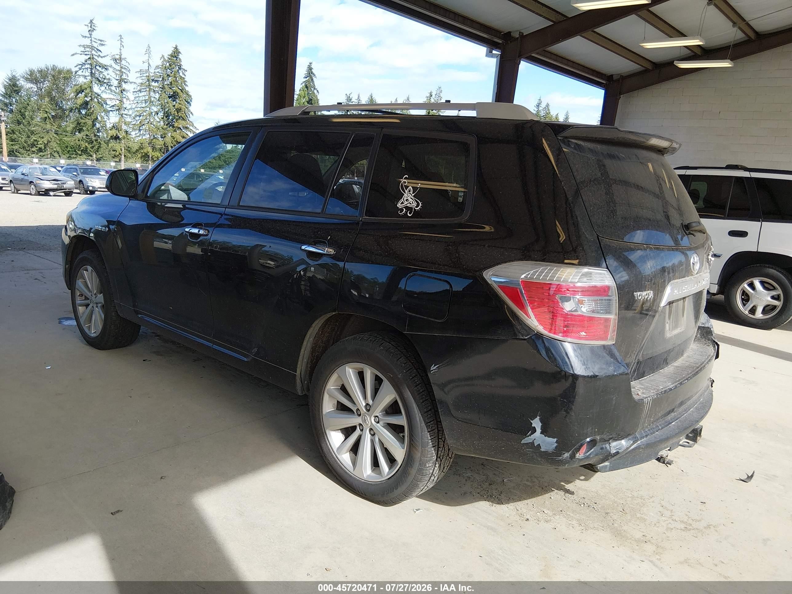 2008 Toyota Highlander Hybrid Limited Черный vin: JTEEW44A782014939