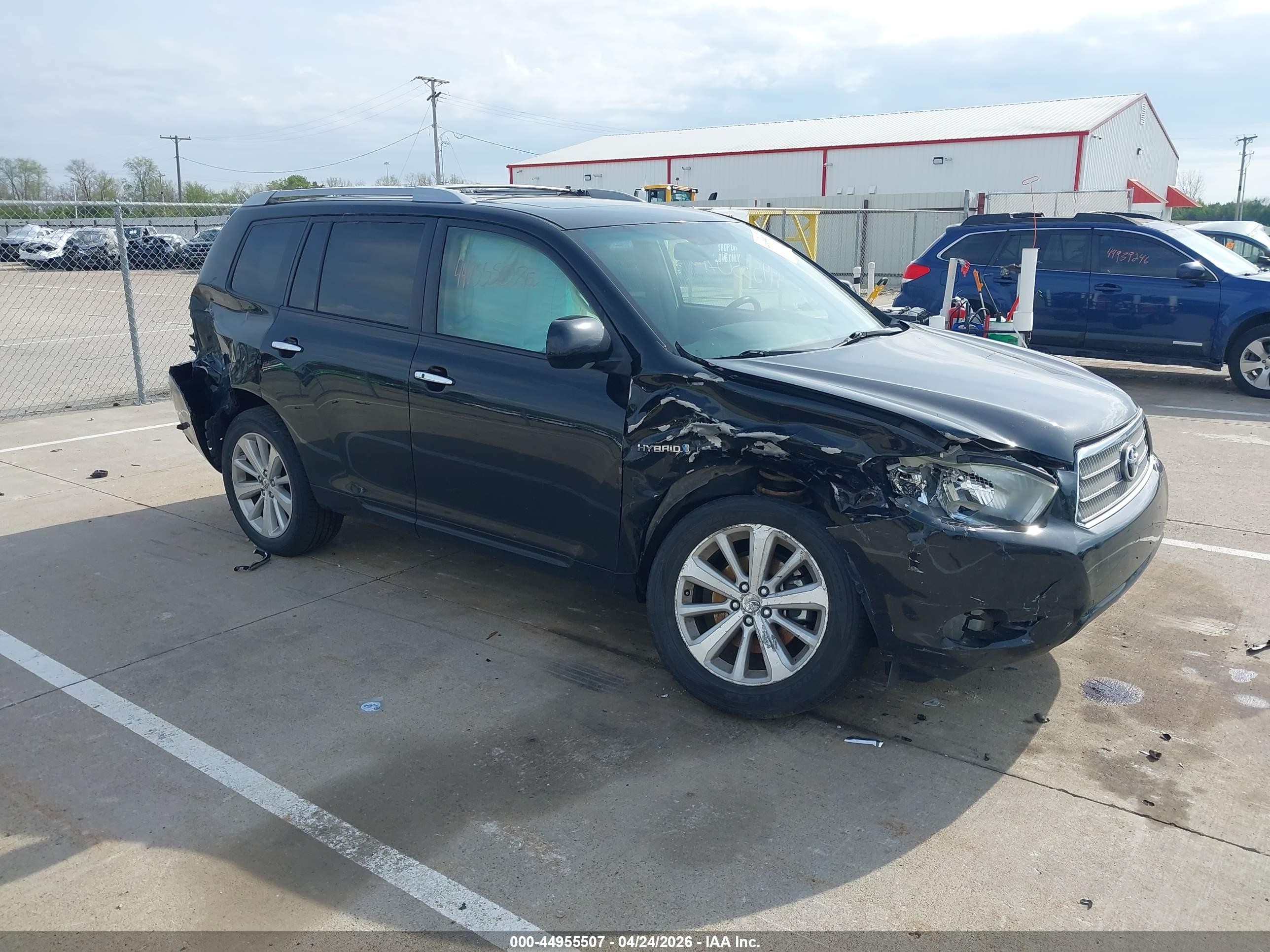 2008 Toyota Highlander Hybrid Limited Черный vin: JTEEW44A782016416