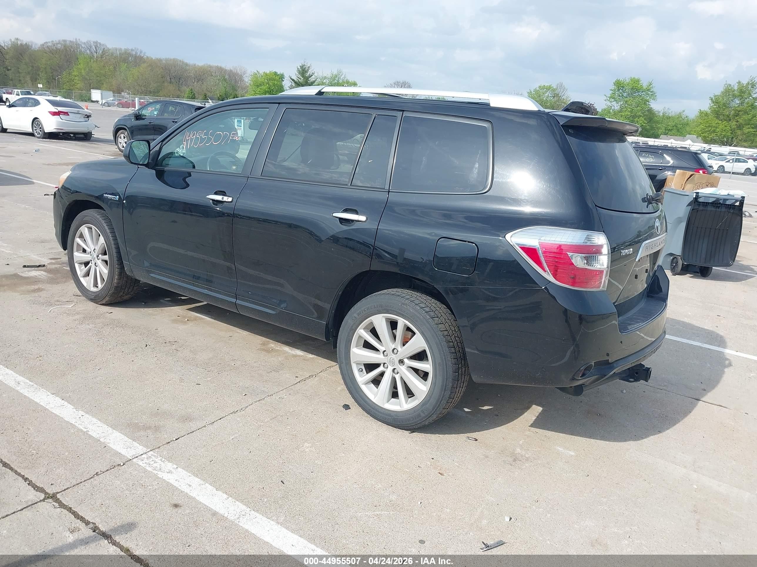 2008 Toyota Highlander Hybrid Limited Черный vin: JTEEW44A782016416