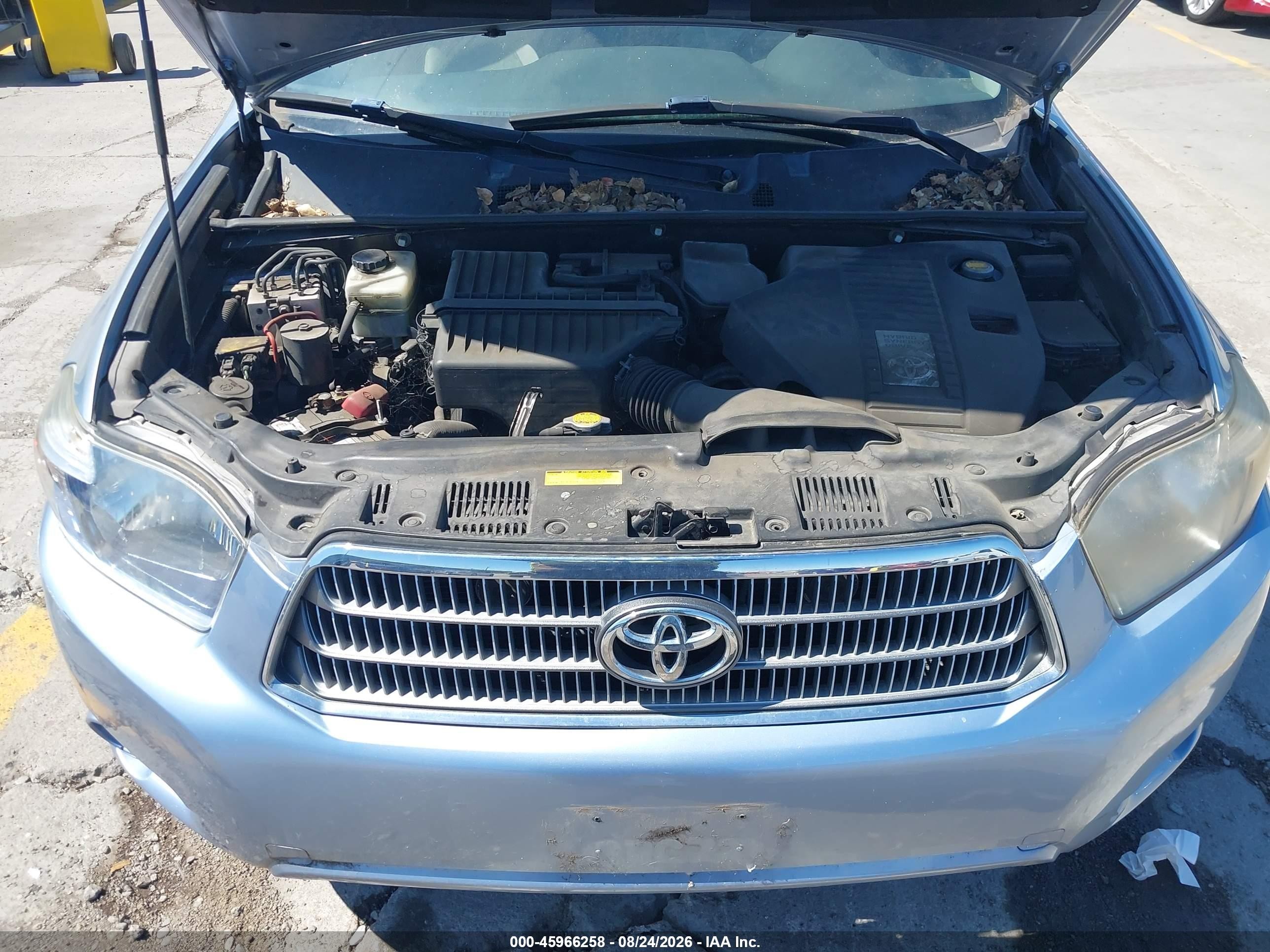 2008 Toyota Highlander Hybrid Limited Blue vin: JTEEW44A782025018