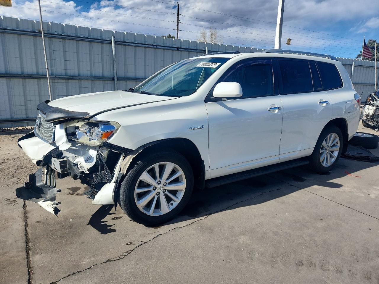 2009 Toyota Highlander Hybrid Limited White vin: JTEEW44A792027112