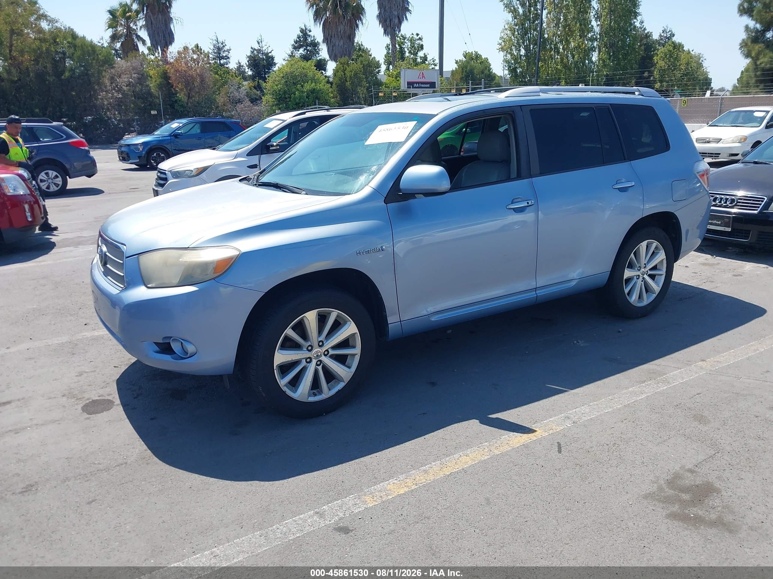 2009 Toyota Highlander Hybrid Limited Blue vin: JTEEW44A792027482