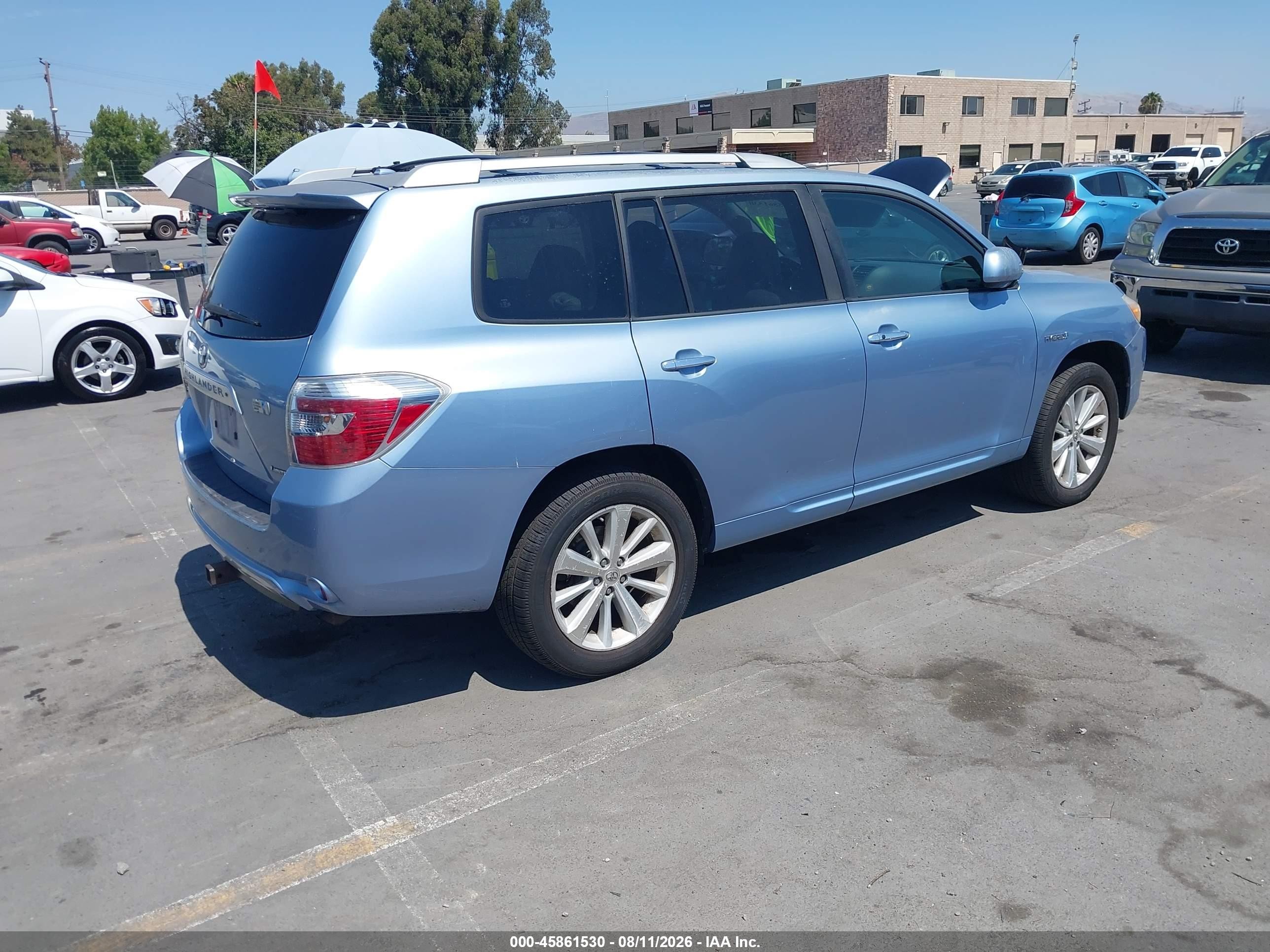 2009 Toyota Highlander Hybrid Limited Blue vin: JTEEW44A792027482