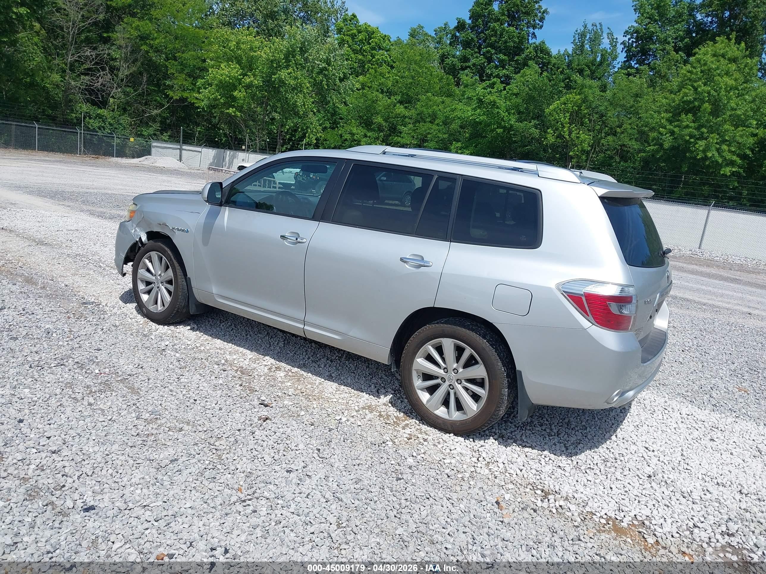 2009 Toyota Highlander Hybrid Limited Silver vin: JTEEW44A792035260