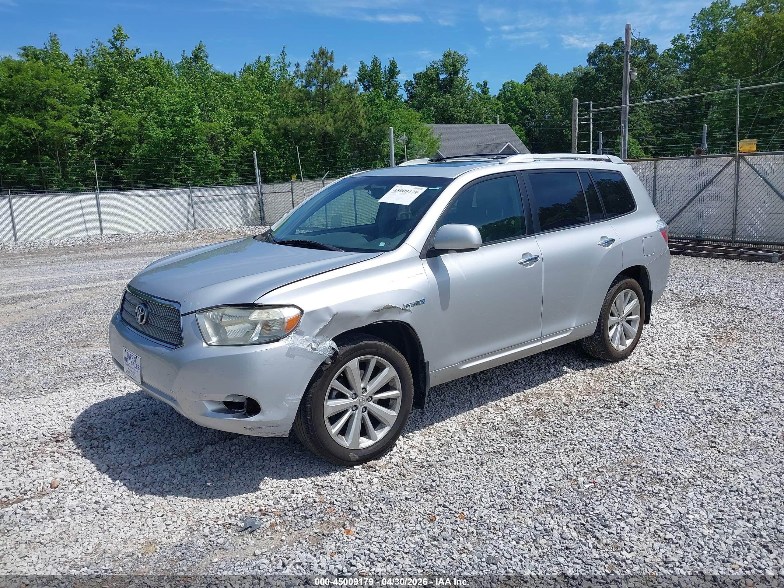 2009 Toyota Highlander Hybrid Limited Silver vin: JTEEW44A792035260