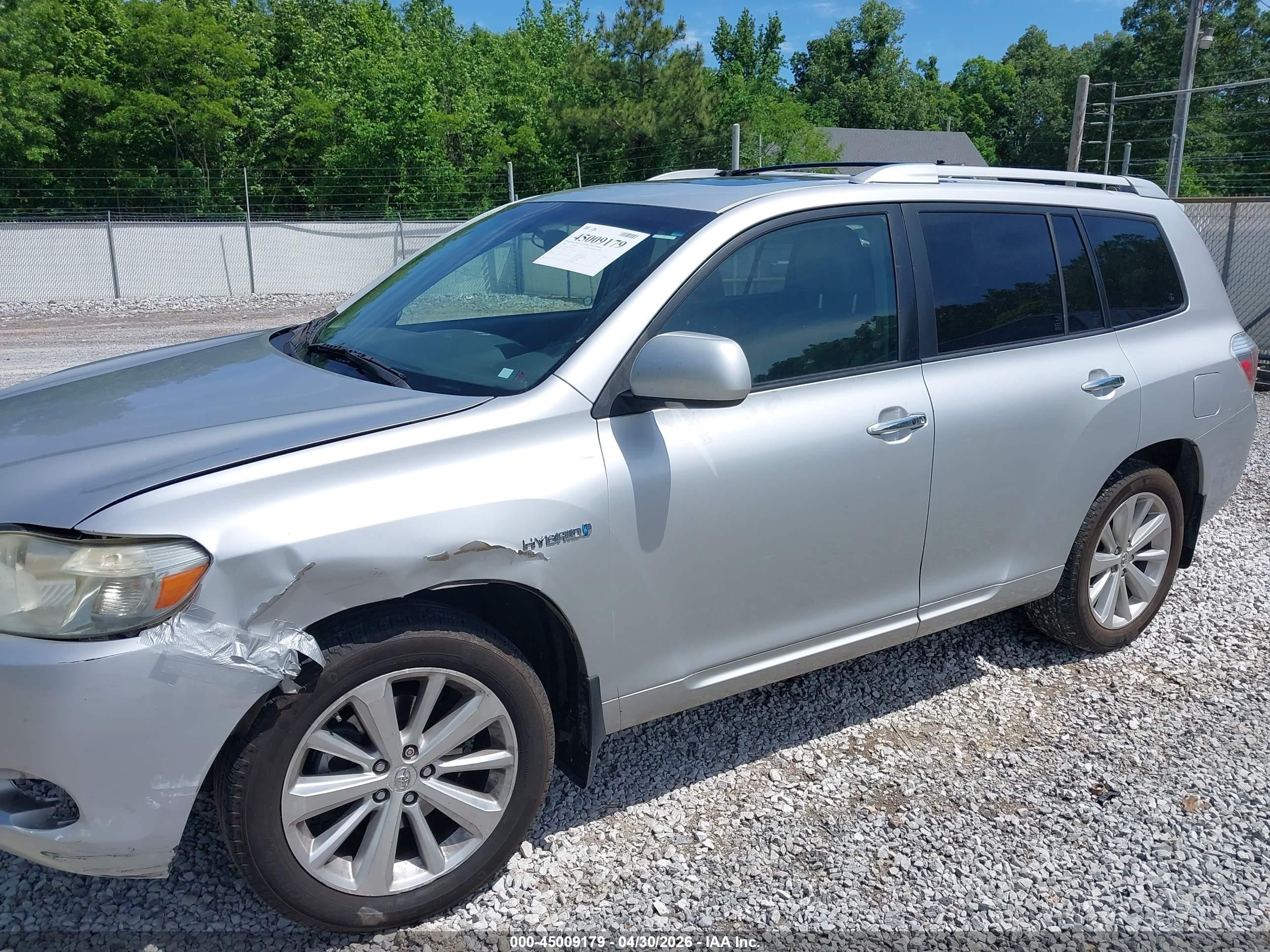 2009 Toyota Highlander Hybrid Limited Silver vin: JTEEW44A792035260