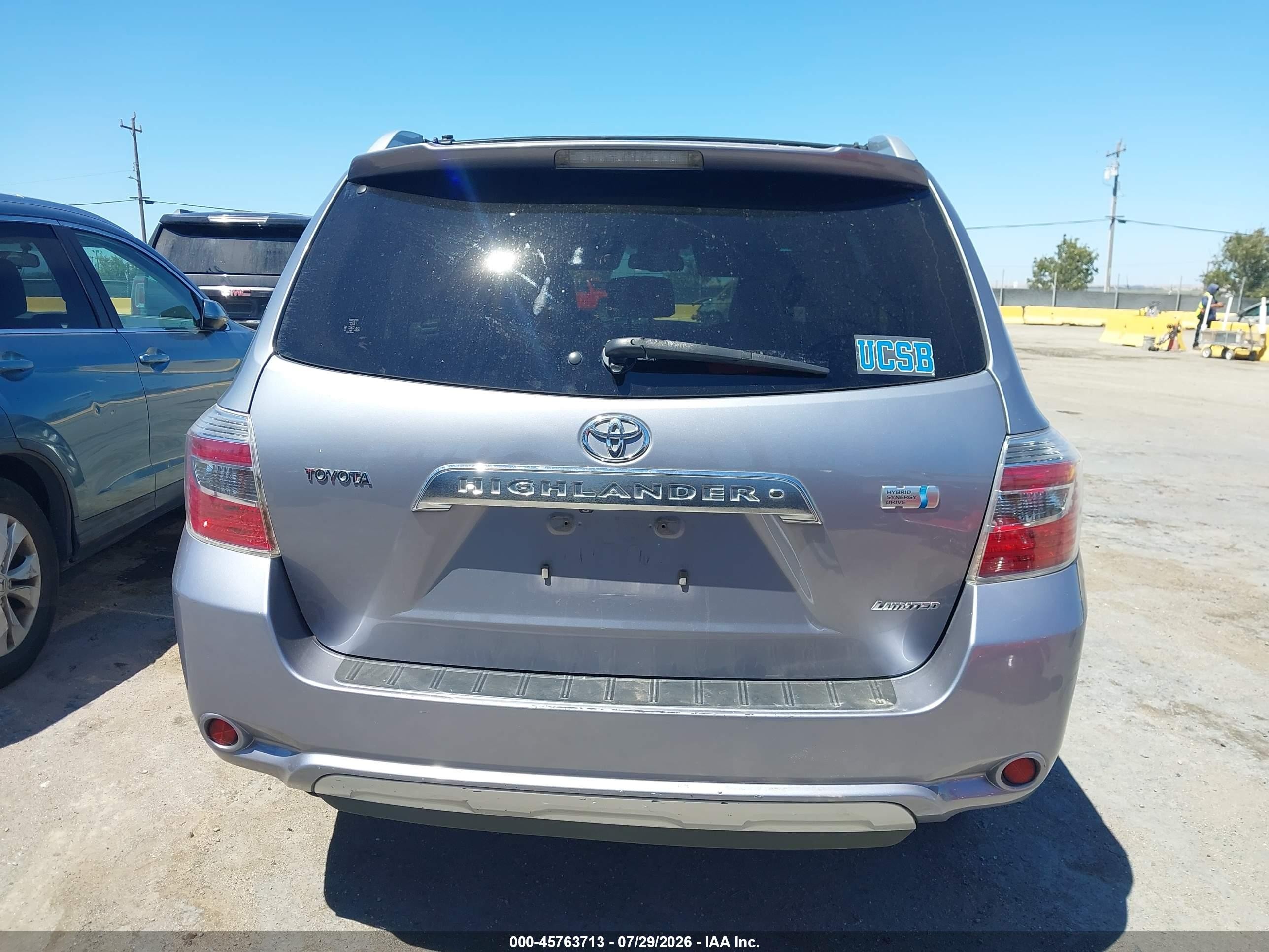2008 Toyota Highlander Hybrid Limited Gray vin: JTEEW44A882002055