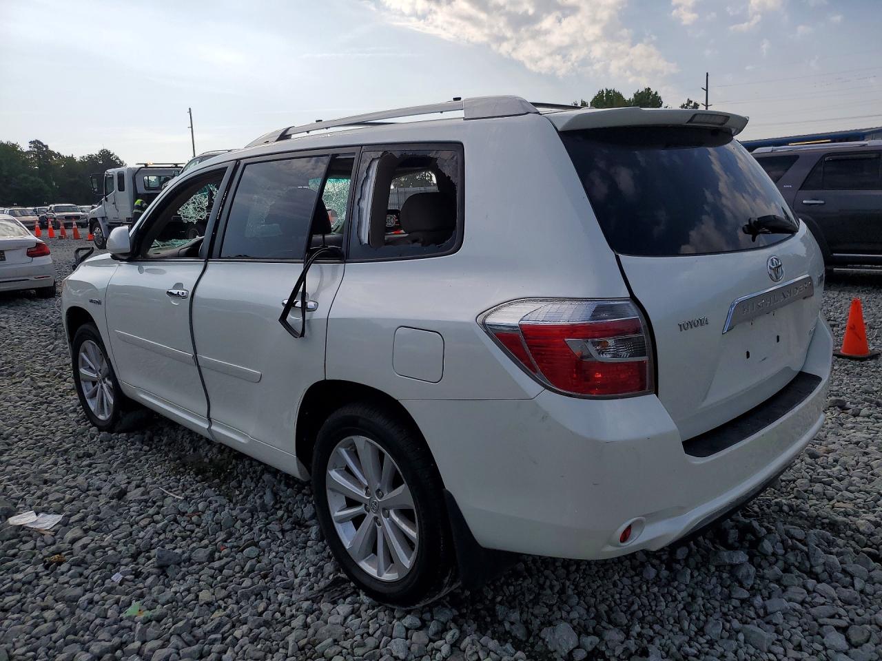 2009 Toyota Highlander Hybrid Limited White vin: JTEEW44A892030522