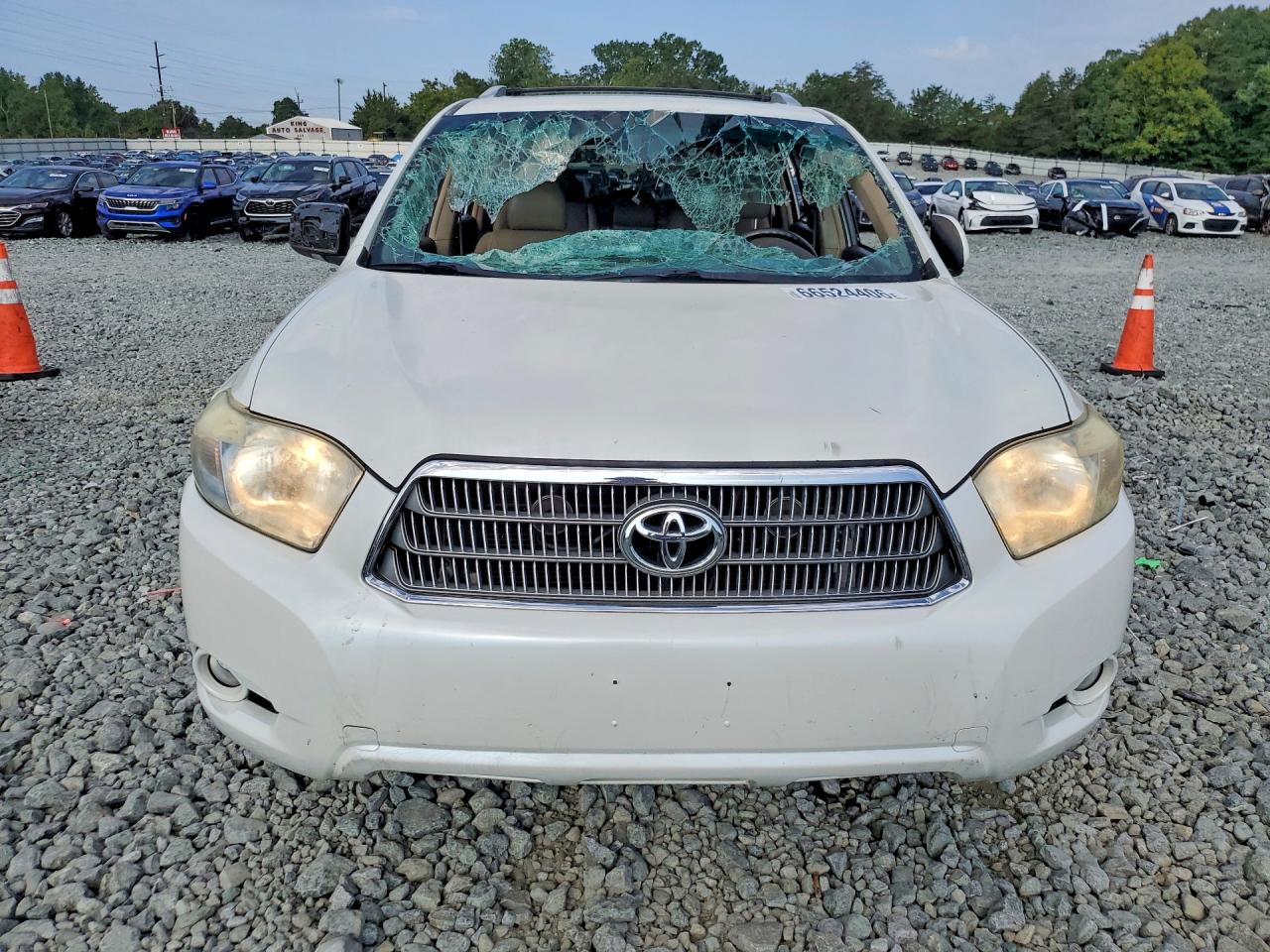 2009 Toyota Highlander Hybrid Limited White vin: JTEEW44A892030522