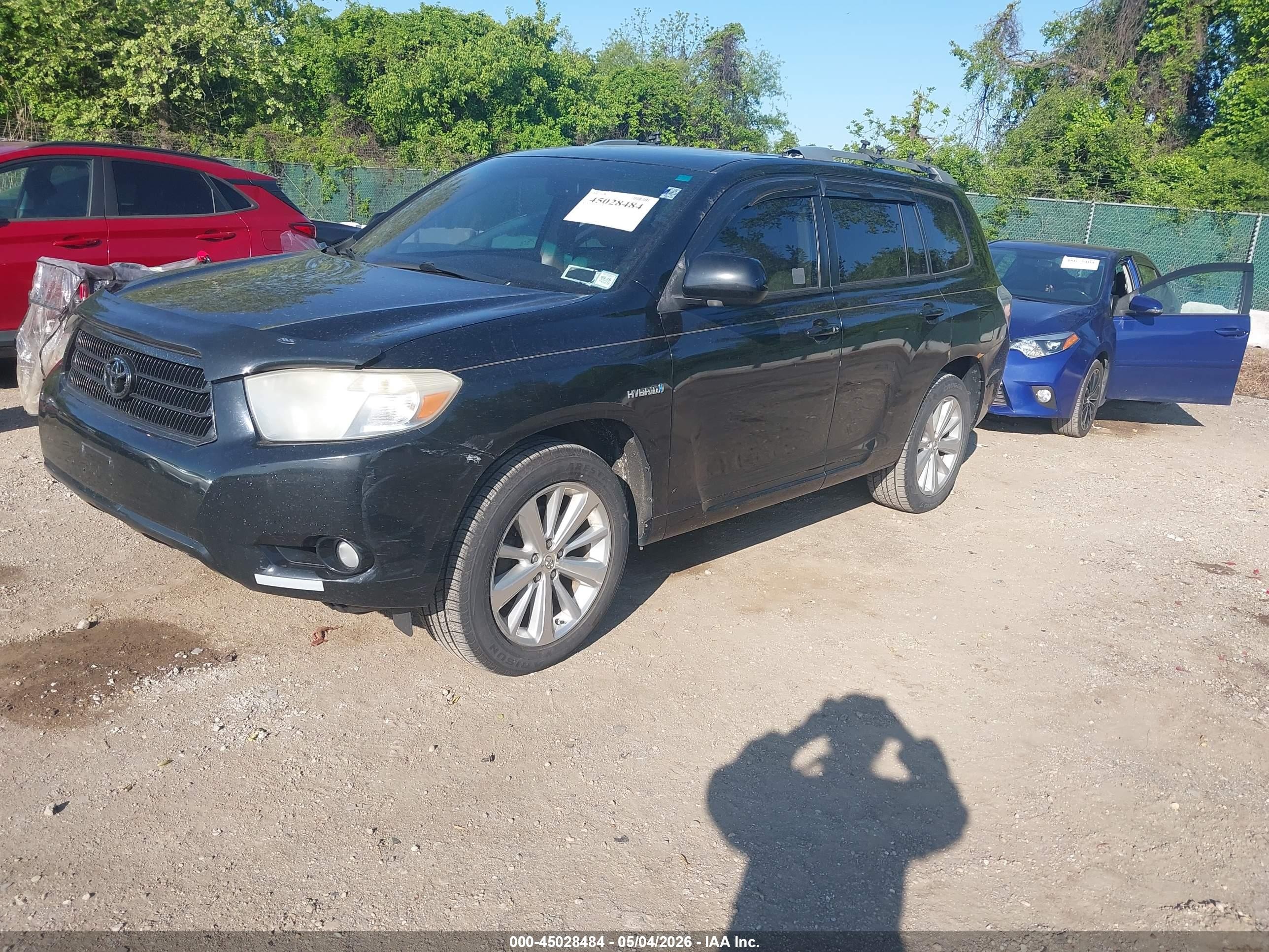 2008 Toyota Highlander Hybrid Limited Черный vin: JTEEW44A982010147