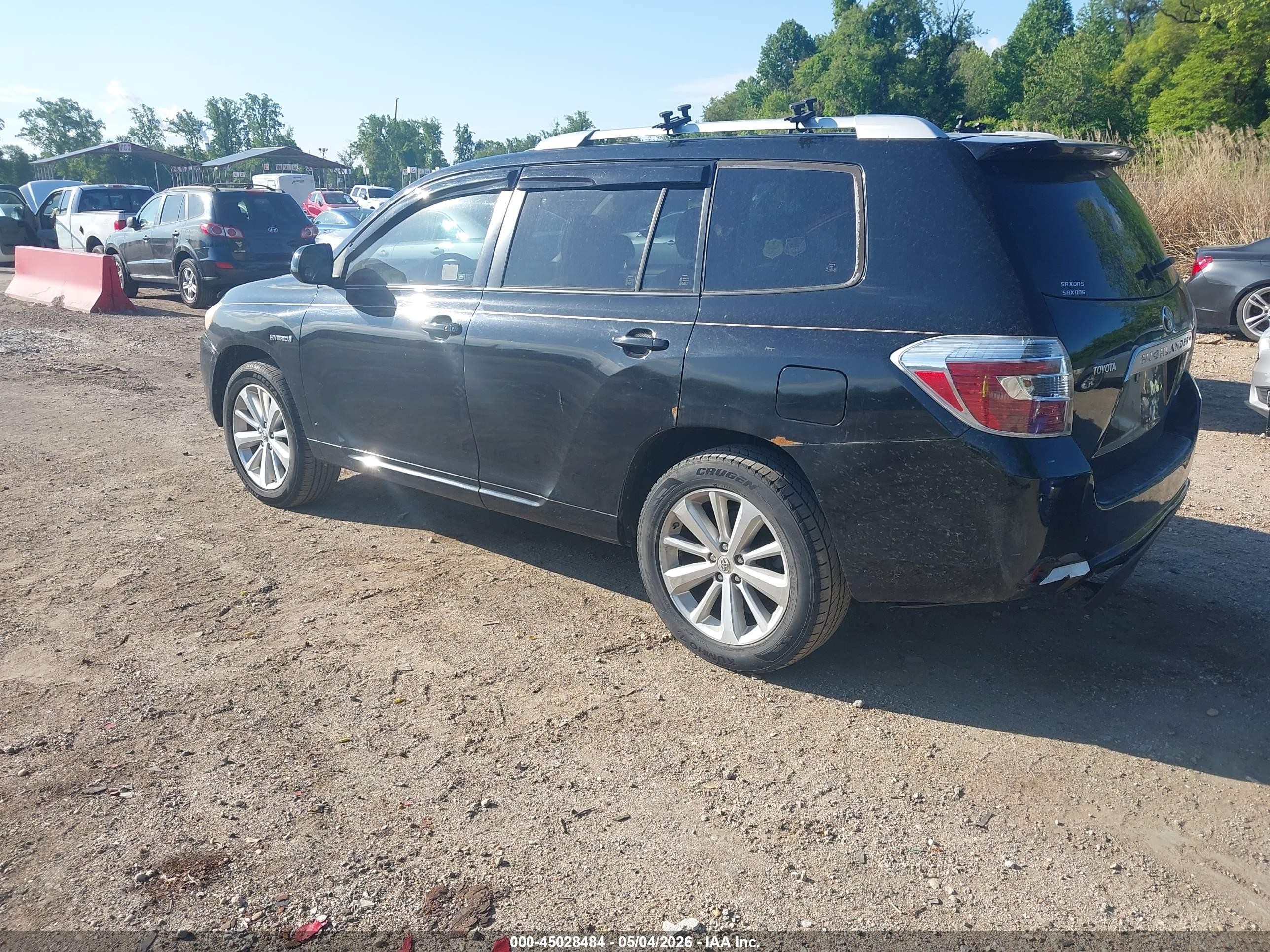 2008 Toyota Highlander Hybrid Limited Черный vin: JTEEW44A982010147