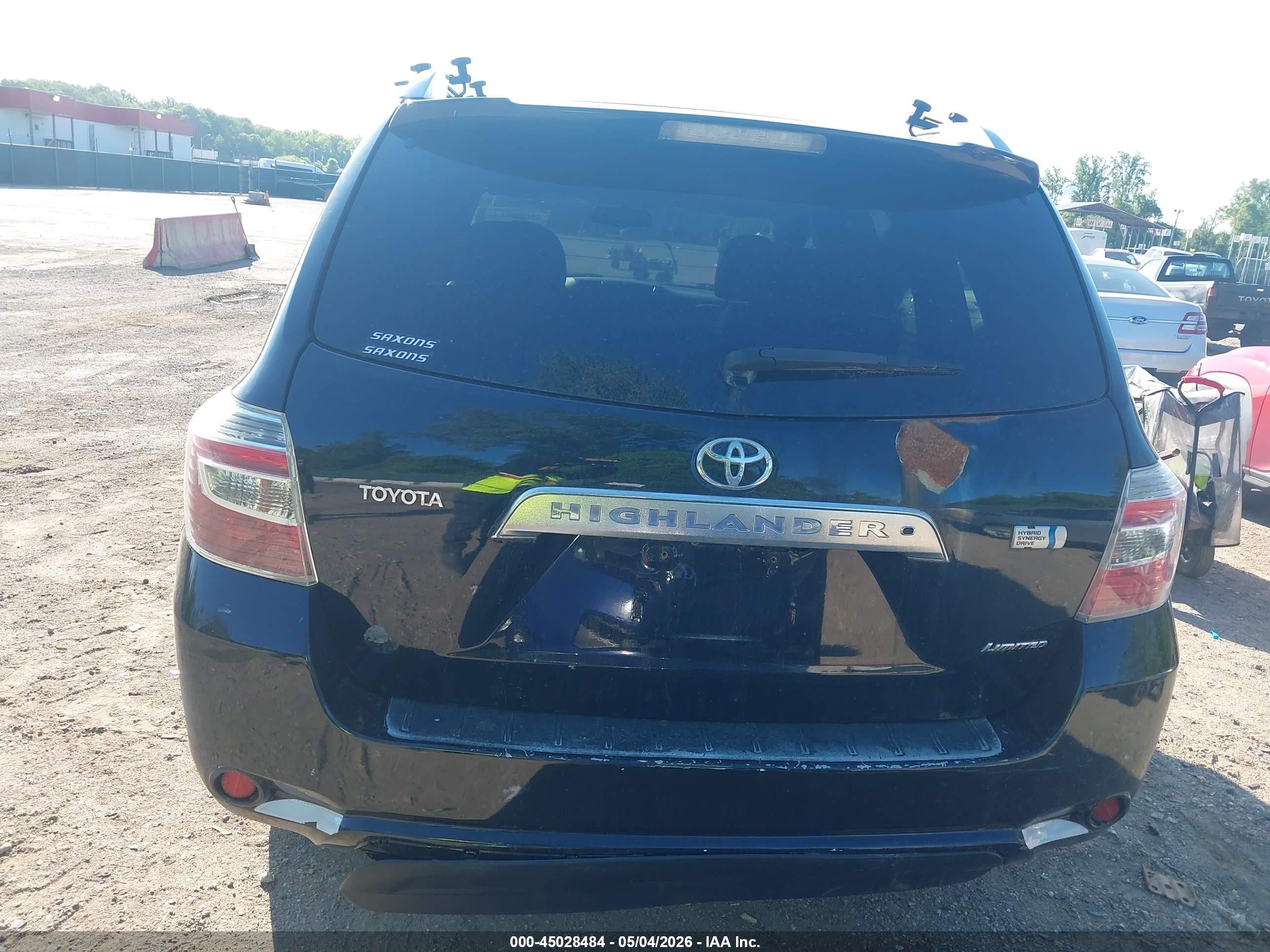 2008 Toyota Highlander Hybrid Limited Черный vin: JTEEW44A982010147