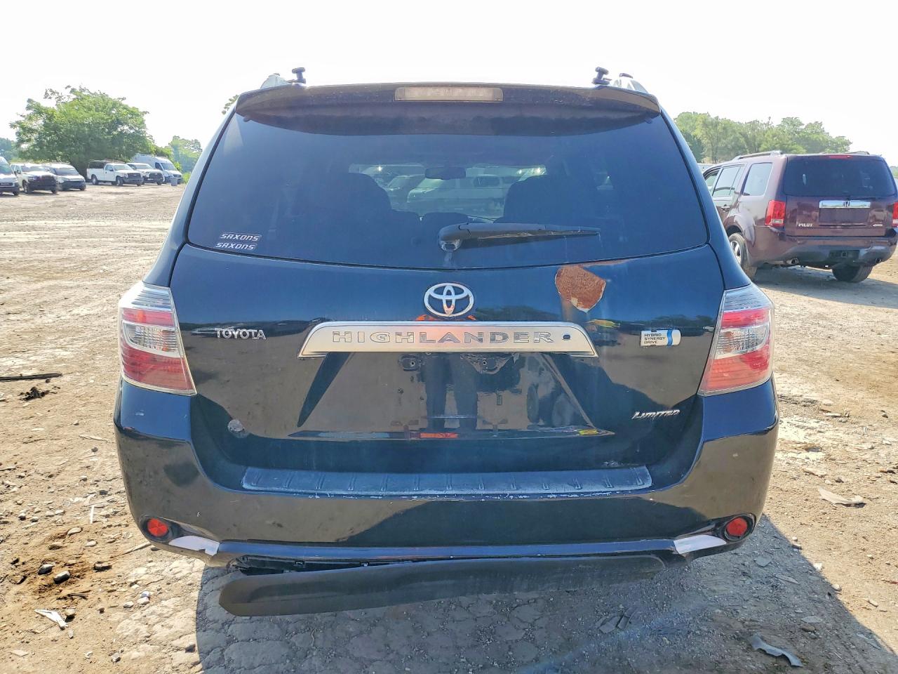 2008 Toyota Highlander Hybrid Limited Black vin: JTEEW44A982010147