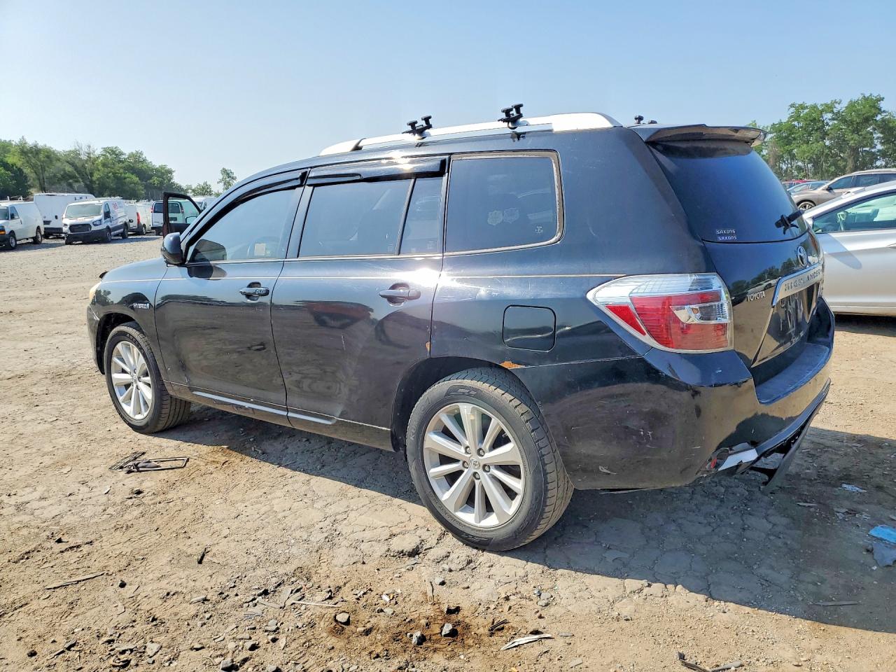 2008 Toyota Highlander Hybrid Limited Black vin: JTEEW44A982010147