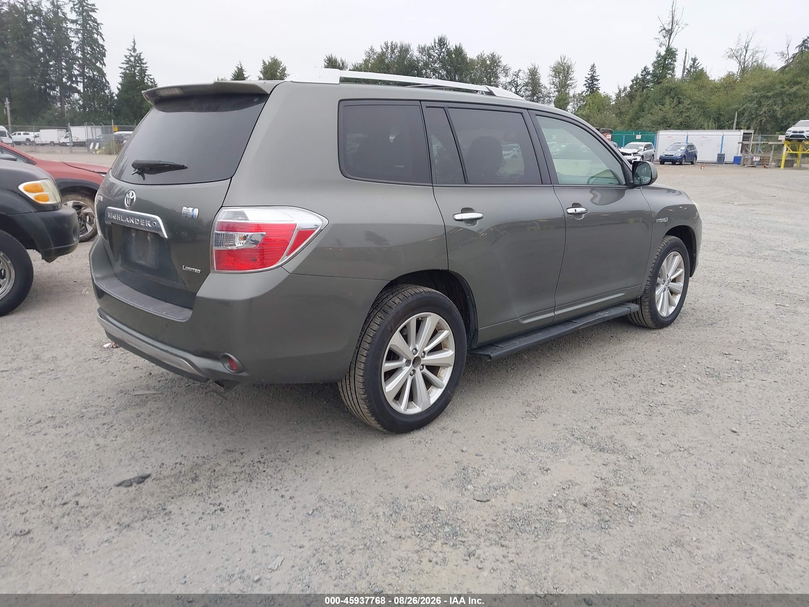 2008 Toyota Highlander Hybrid Limited Green vin: JTEEW44A982014988