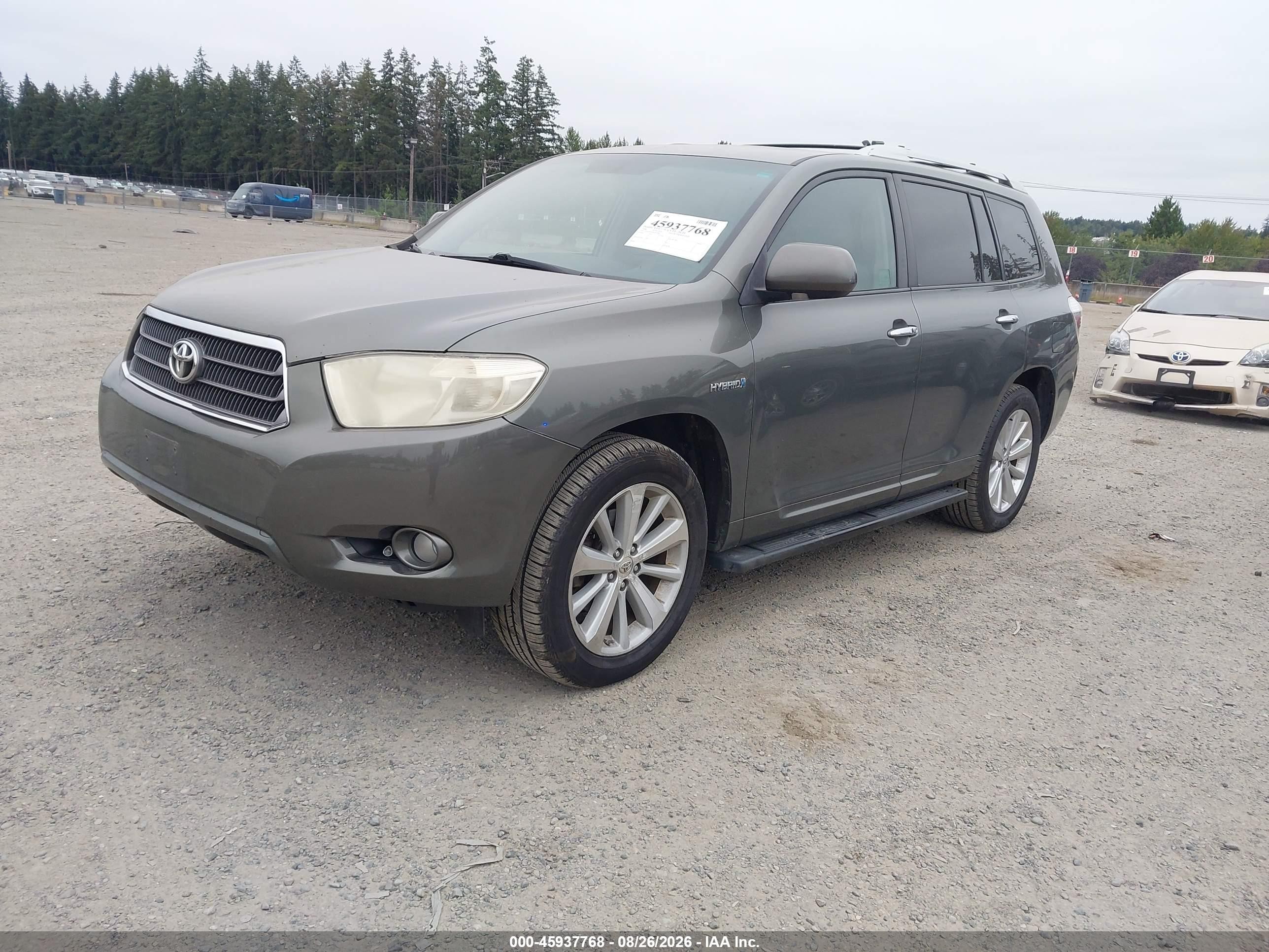 2008 Toyota Highlander Hybrid Limited Green vin: JTEEW44A982014988