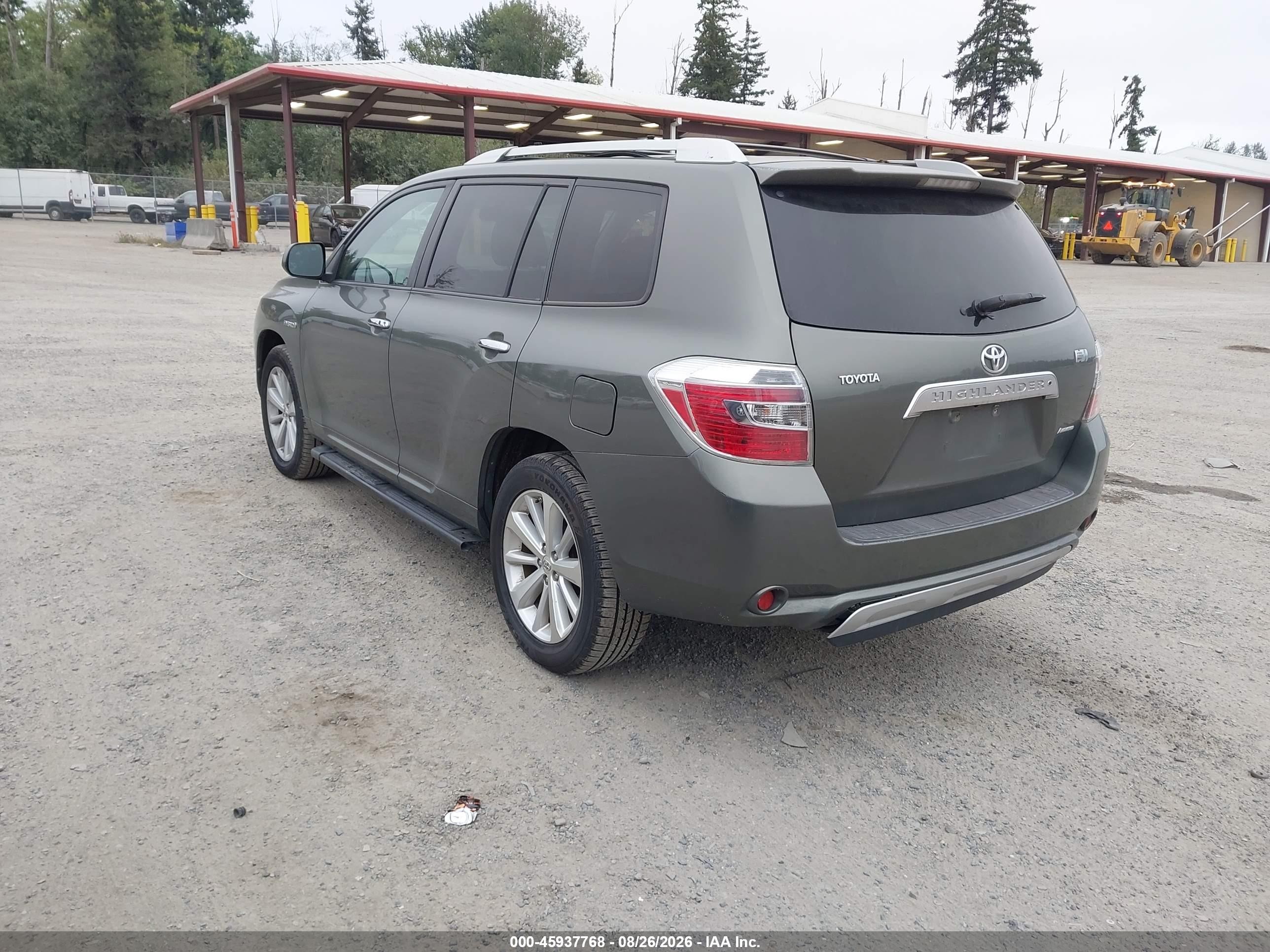 2008 Toyota Highlander Hybrid Limited Green vin: JTEEW44A982014988