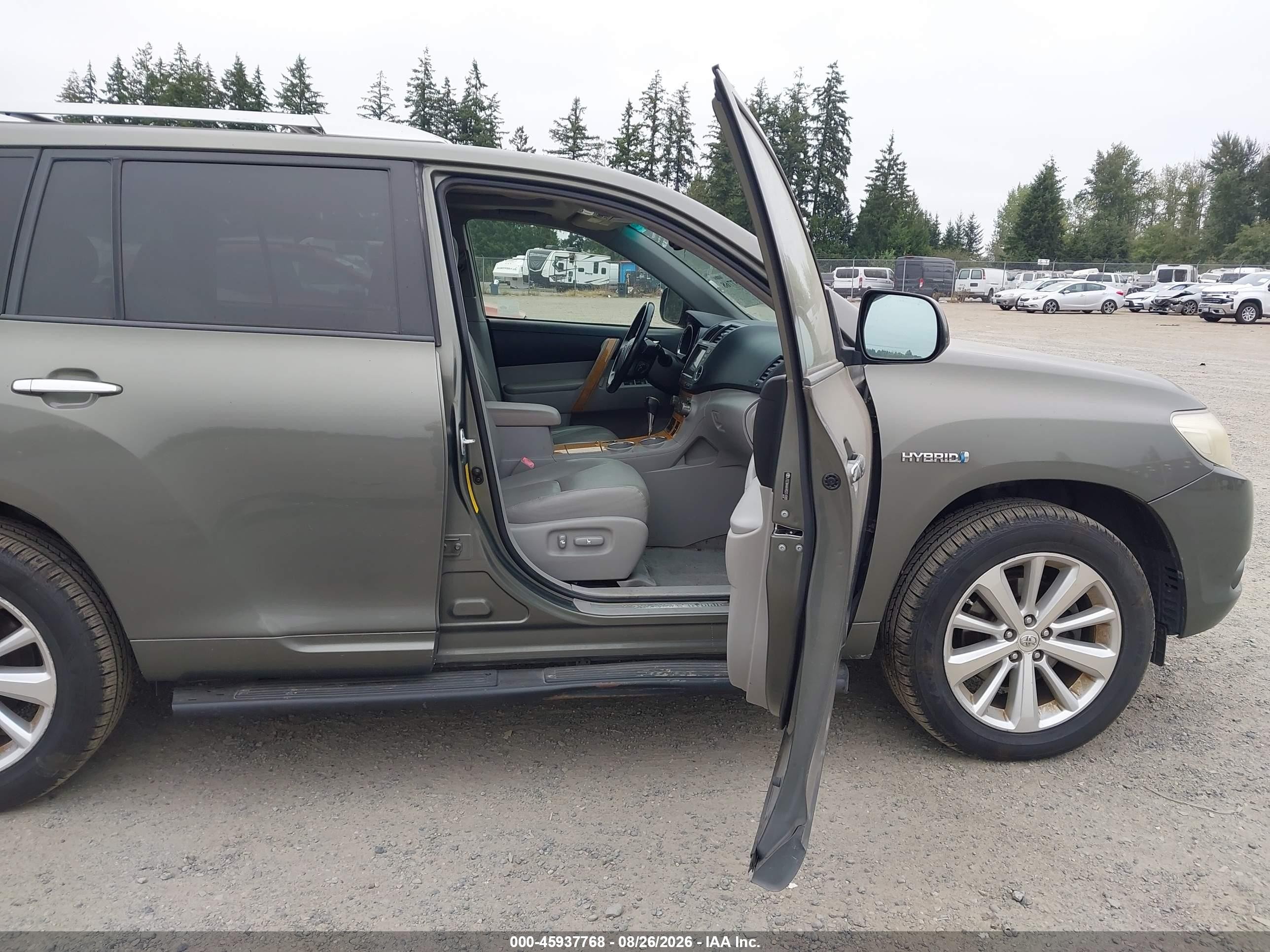 2008 Toyota Highlander Hybrid Limited Green vin: JTEEW44A982014988